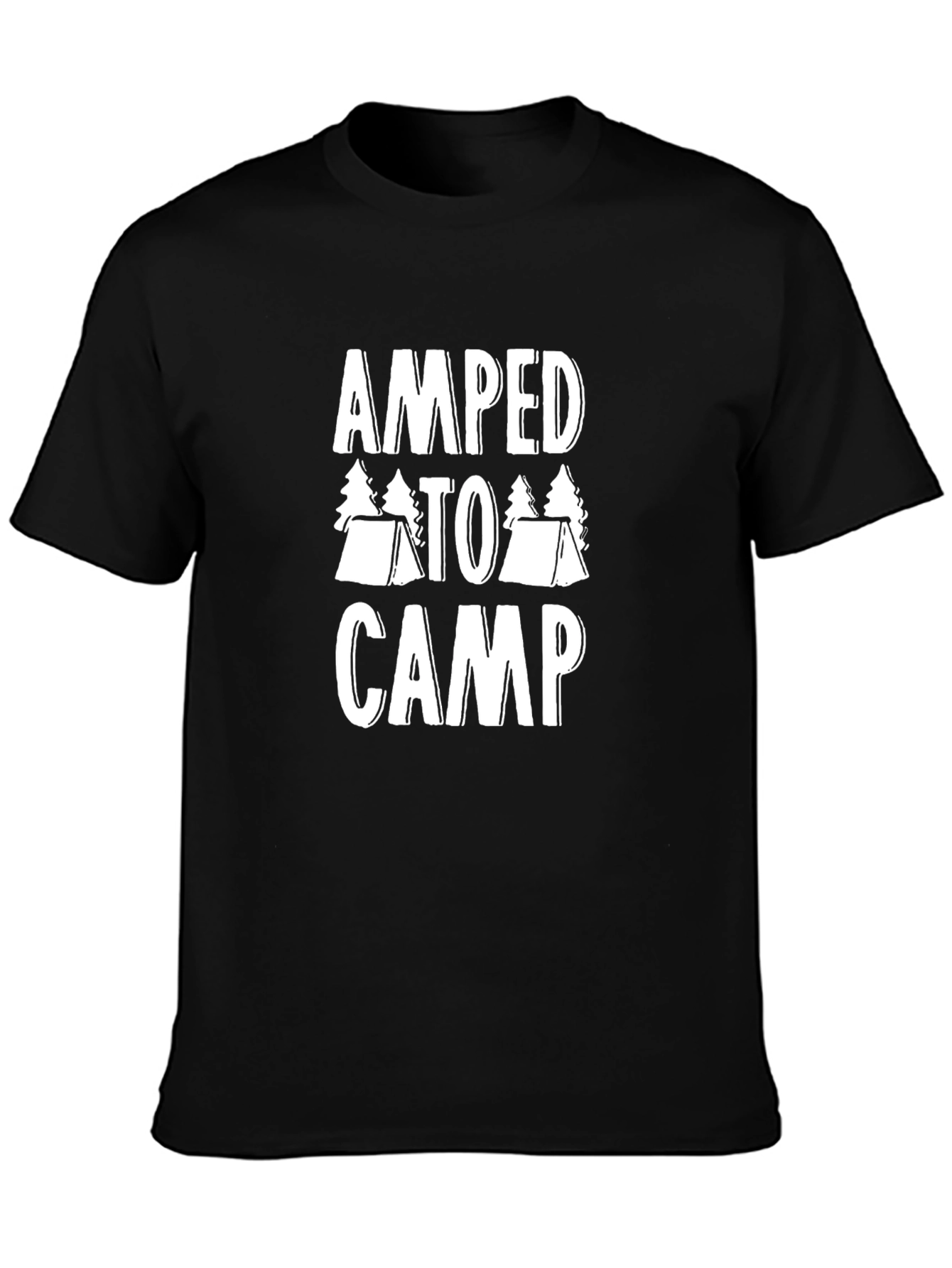Amped To Camp Graphic Tee - Black Camping Shirt