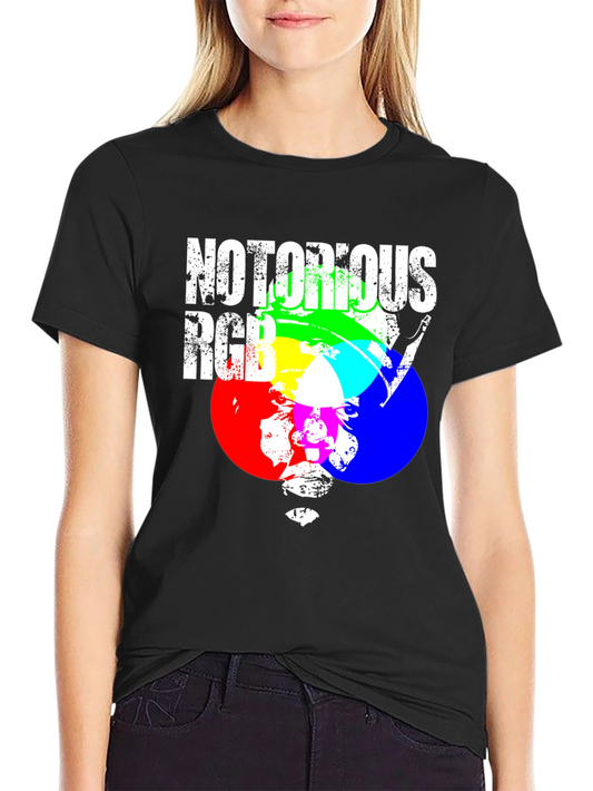 Notorious RGB Graphic T-Shirt - Black Crew Neck Tee