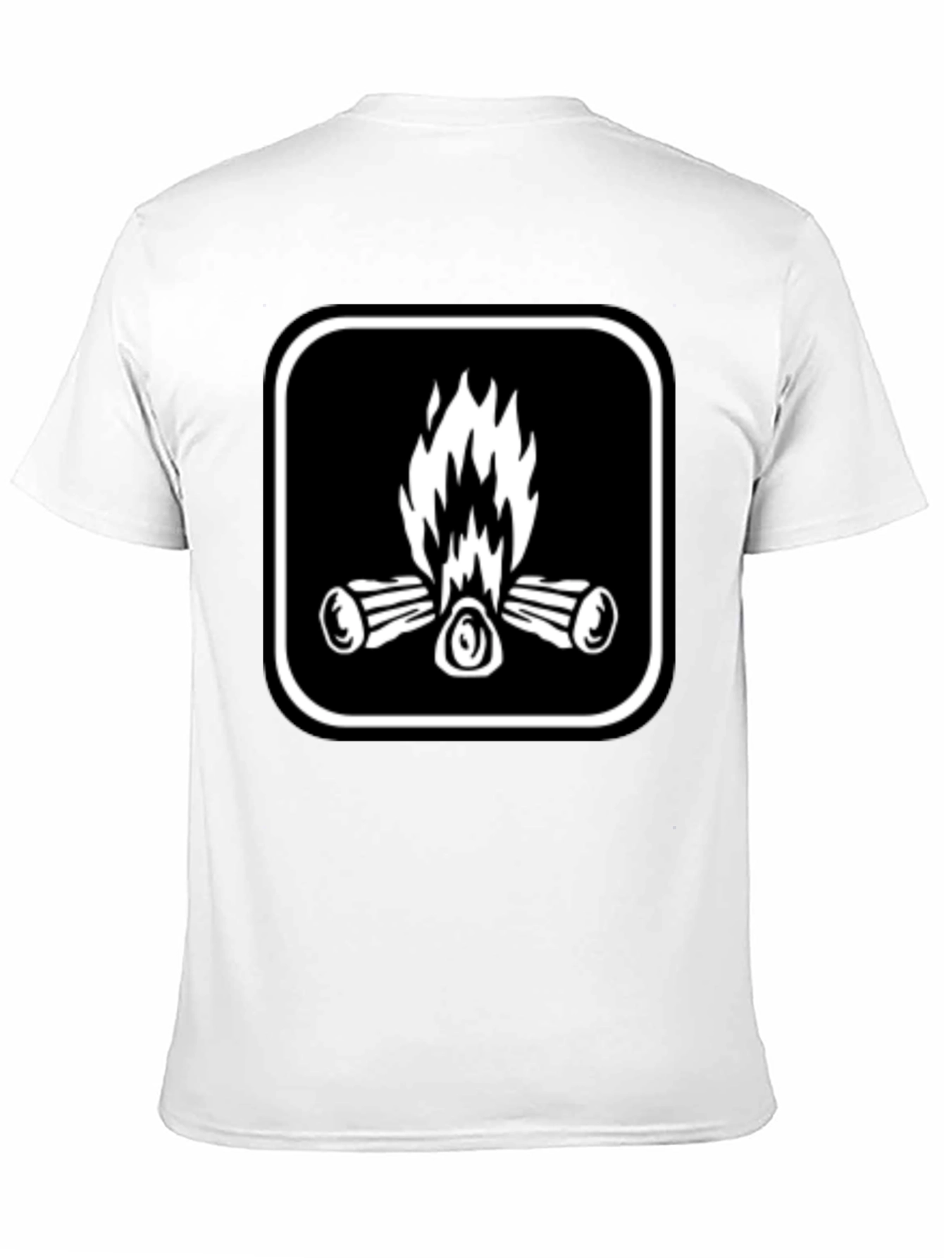 Campfire Graphic Tee - Black Cotton Comfort