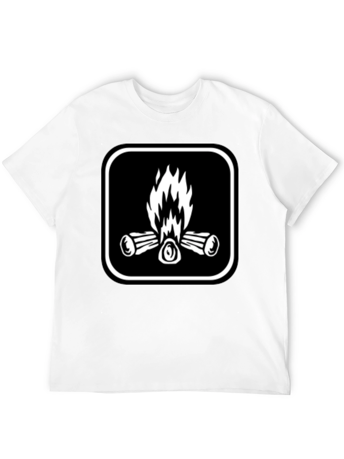 Campfire Graphic Tee - Black Cotton Comfort