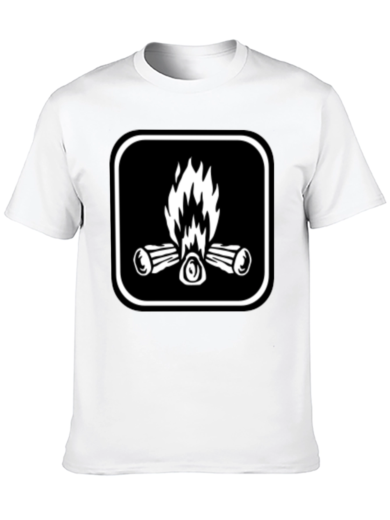 Campfire Graphic Tee - Black Cotton Comfort
