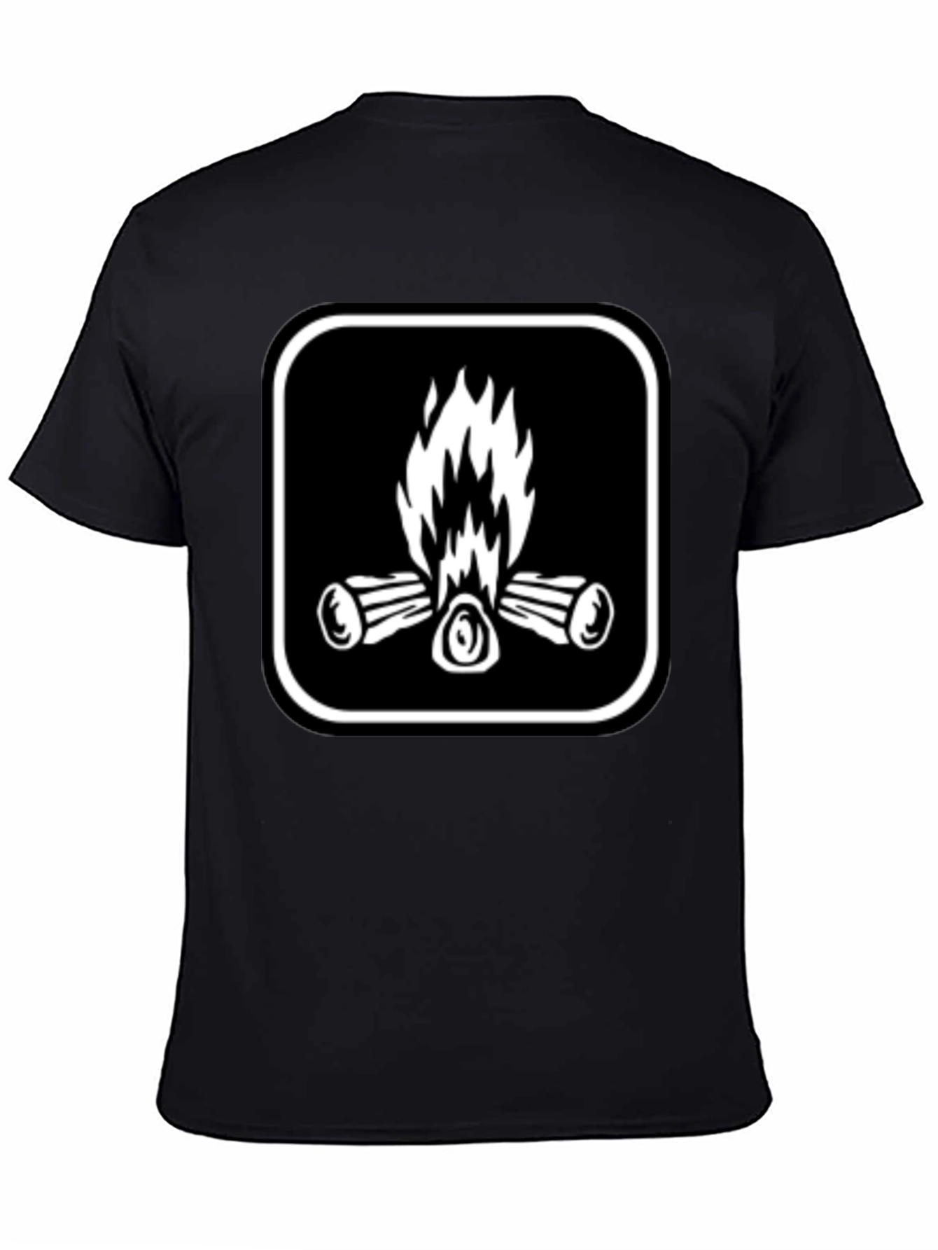 Campfire Graphic Tee - Black Cotton Comfort