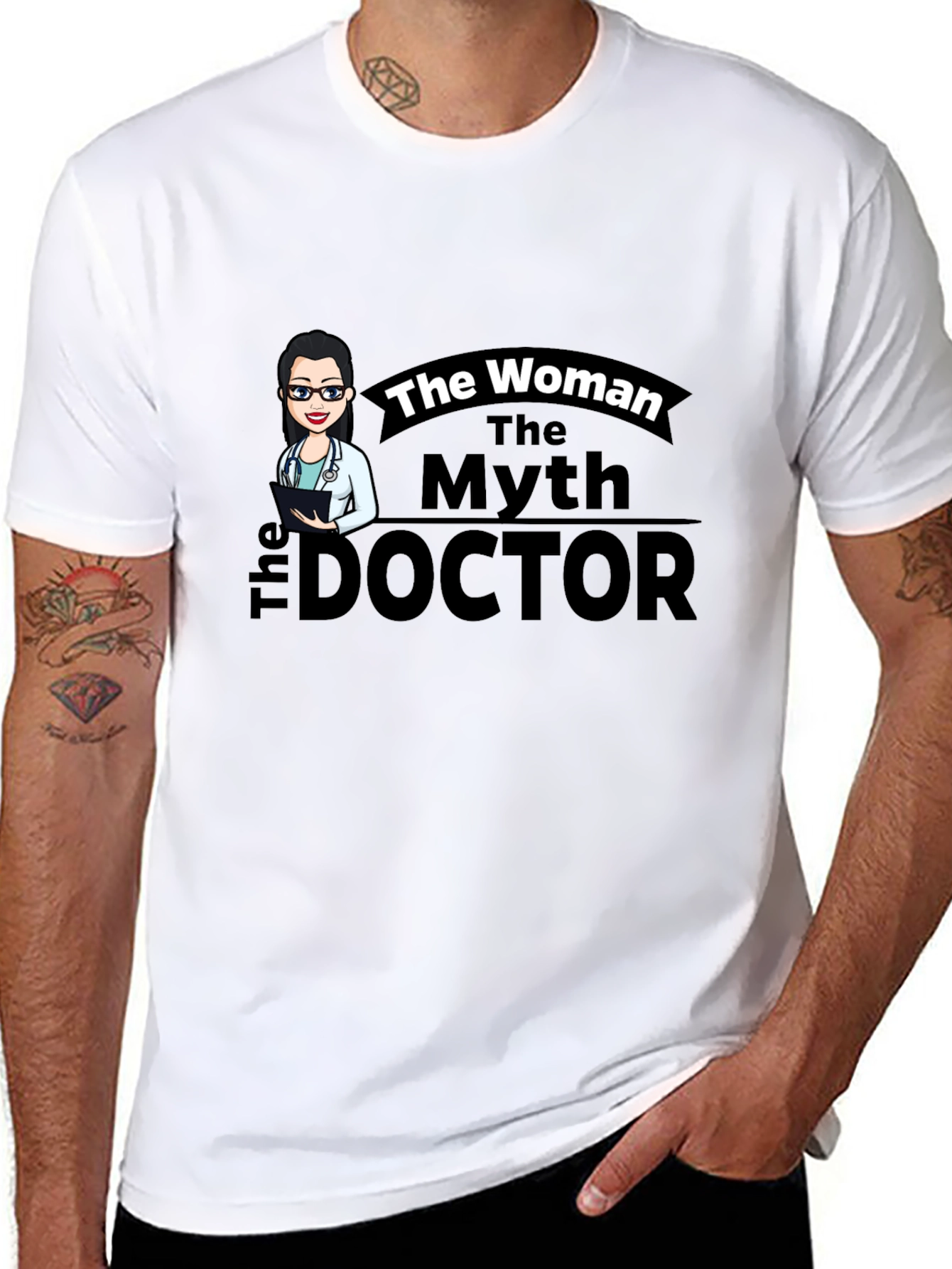 The Woman The Myth The Doctor Black T-Shirt