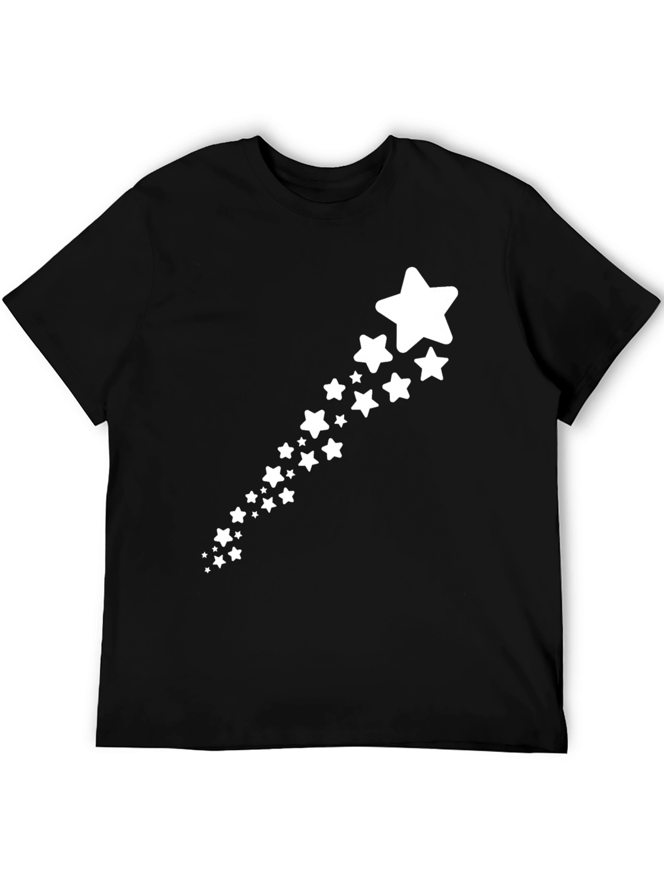 Star Trail Black T-Shirt - Stylish Casual Wear