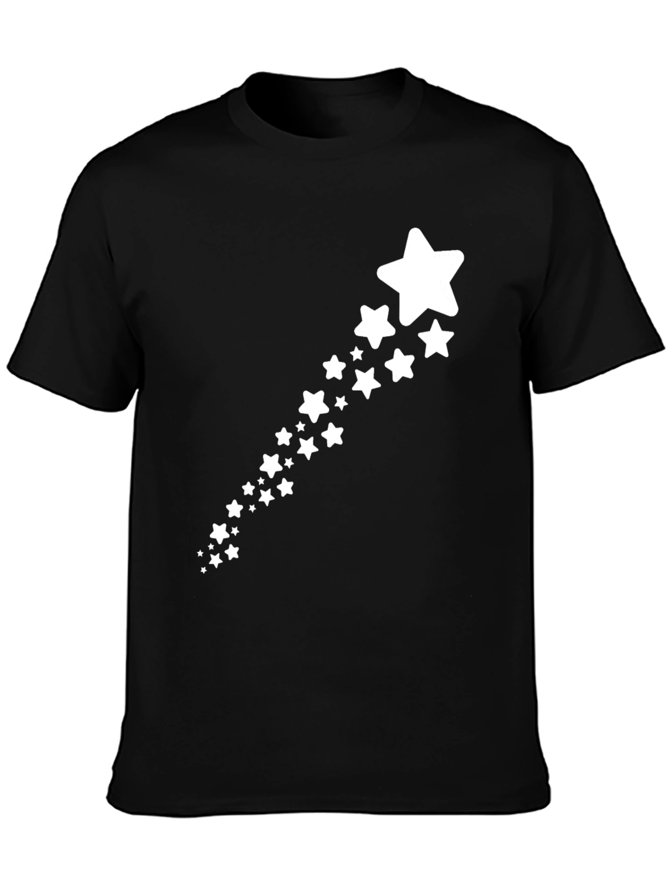 Star Trail Black T-Shirt - Stylish Casual Wear