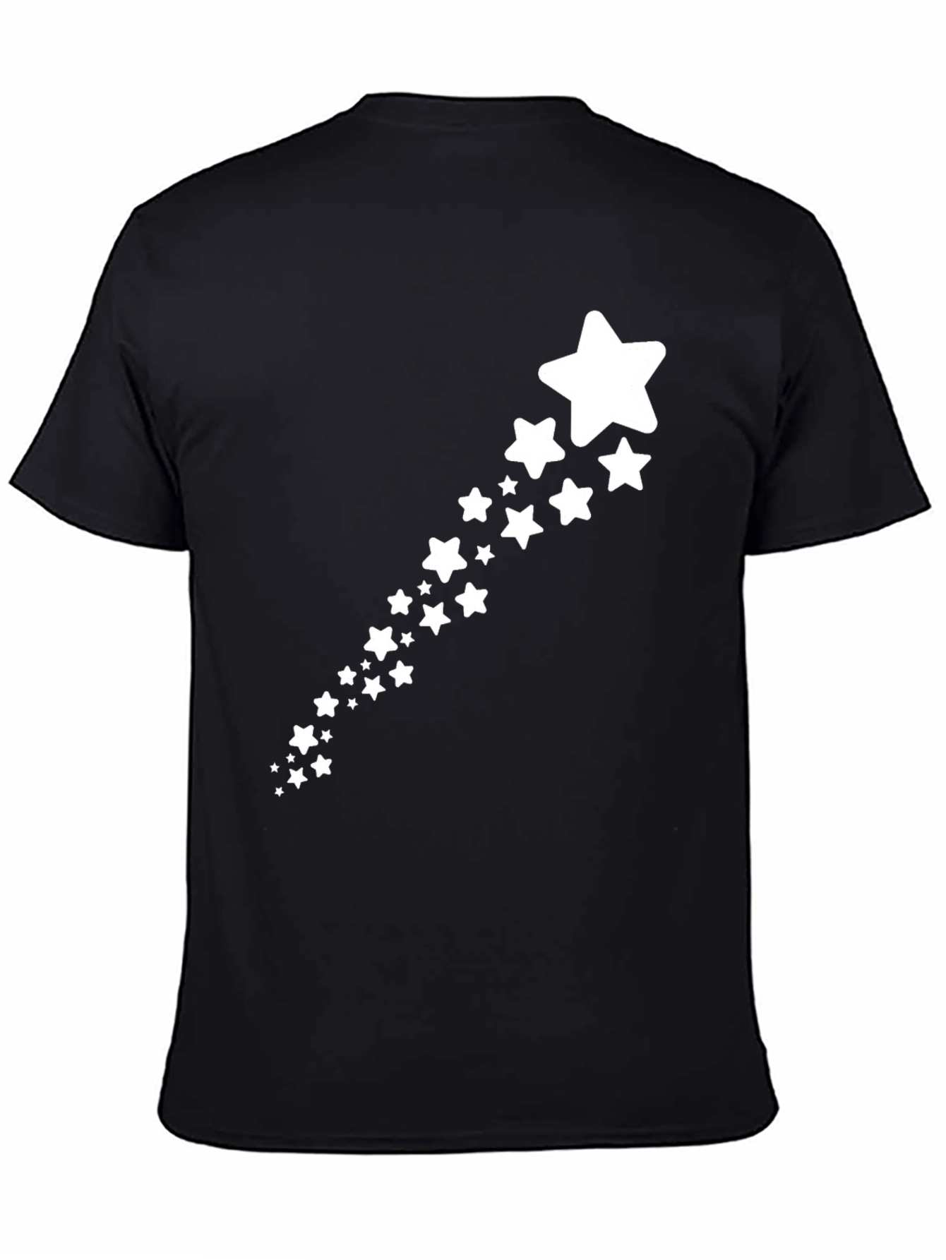 Star Trail Black T-Shirt - Stylish Casual Wear