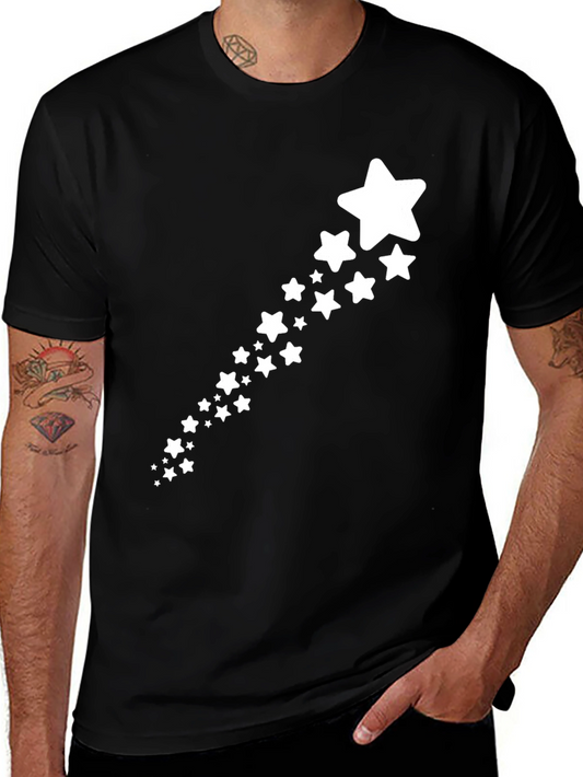 Star Trail Black T-Shirt - Stylish Casual Wear