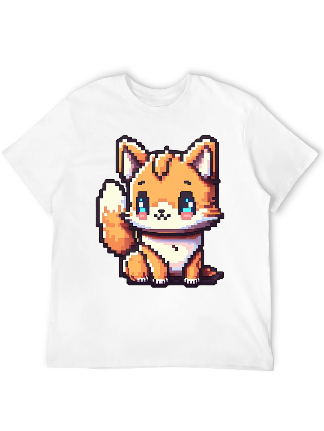 Pixel Fox Graphic Black T-Shirt