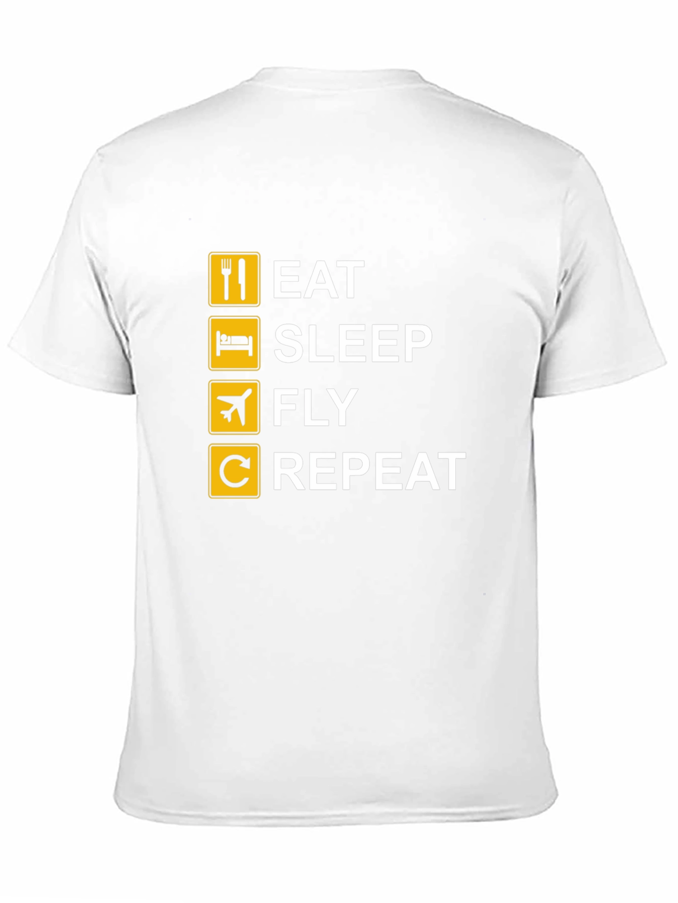 Eat Sleep Fly Repeat T-Shirt - Black
