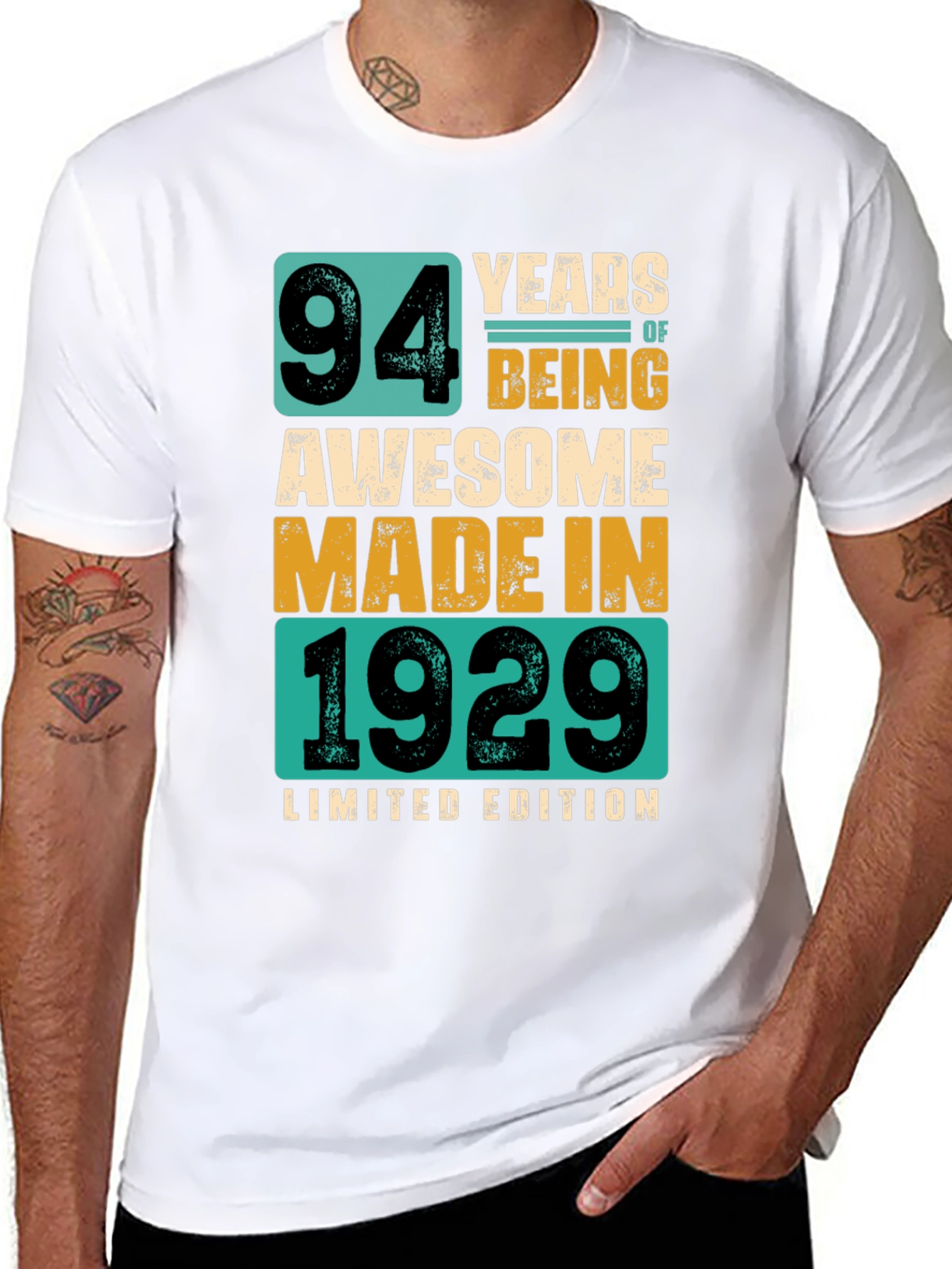 94 Years Awesome Made in 1929 Limited Edition Tee