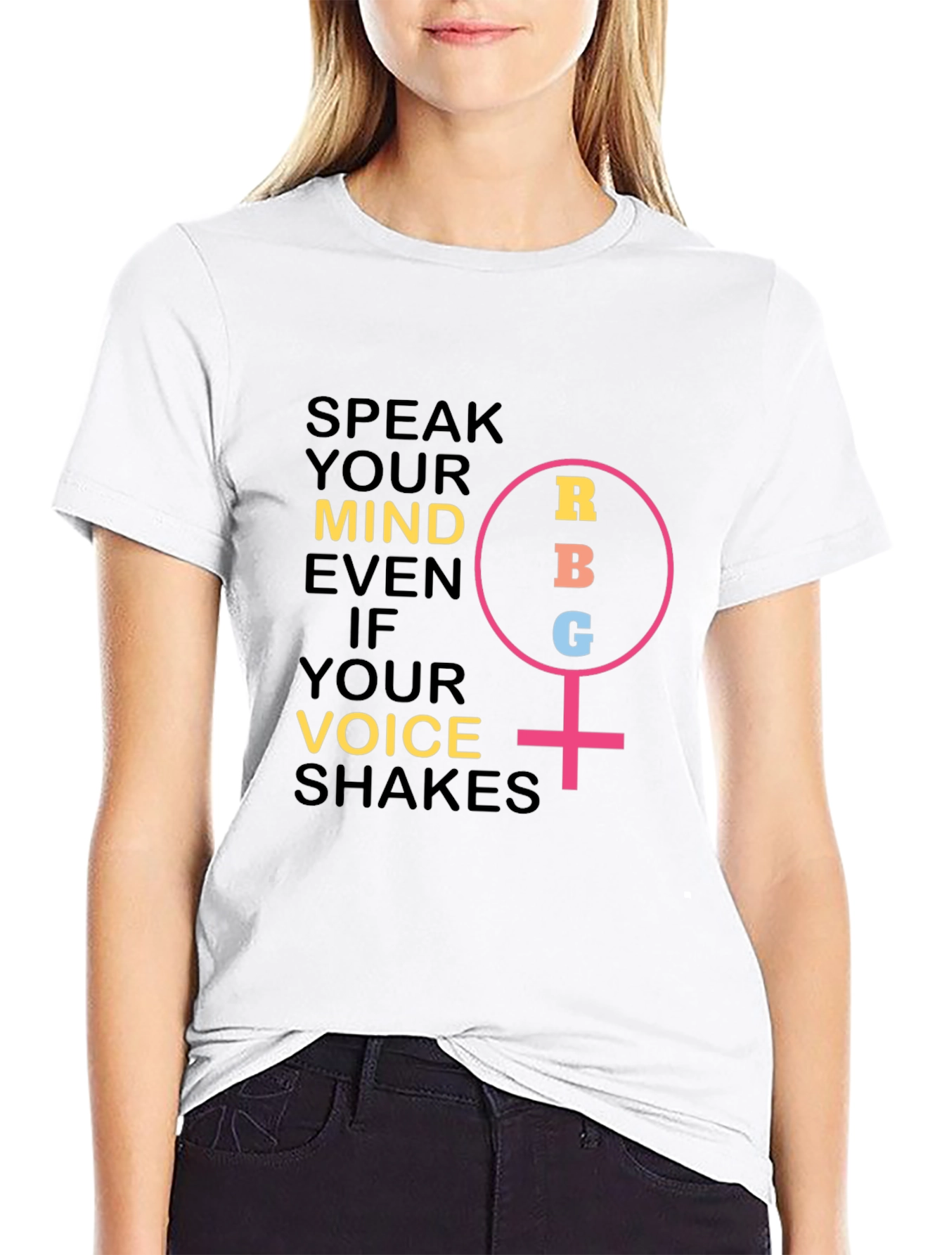 Speak Your Mind Womens T-Shirt - RBG Feminist Icon