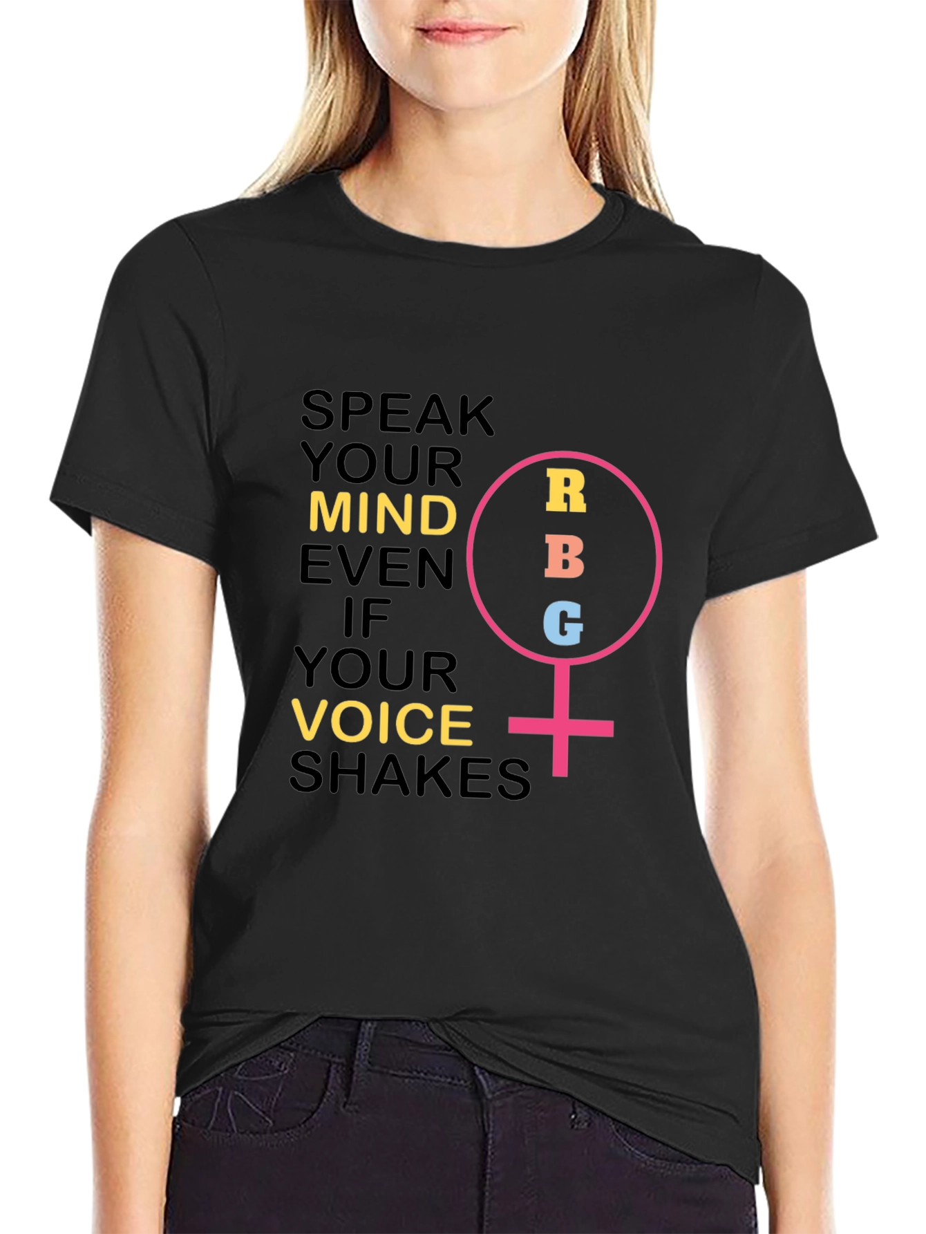 Speak Your Mind Womens T-Shirt - RBG Feminist Icon