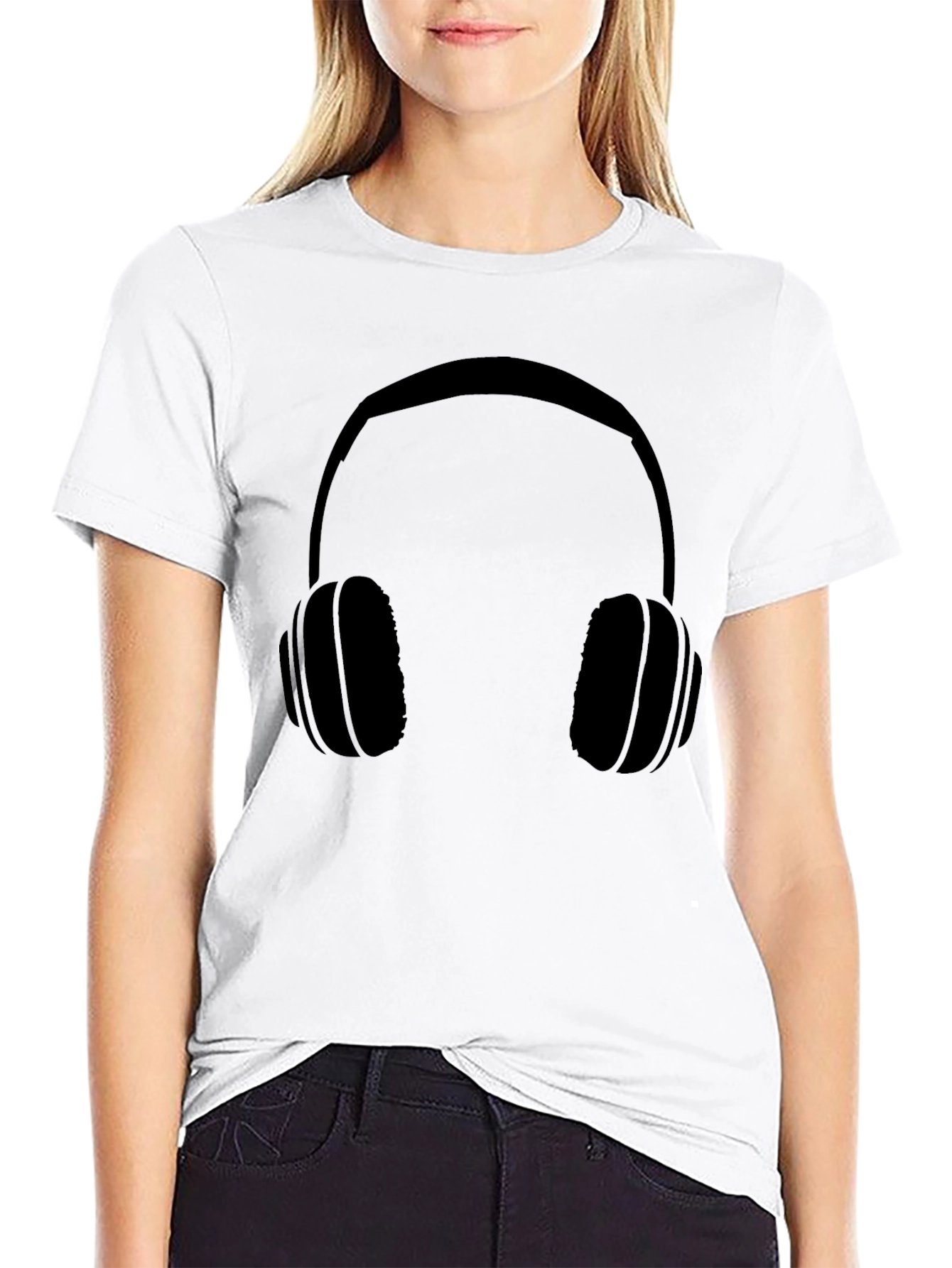 Headphone Graphic Tee - Cool Black Shirt