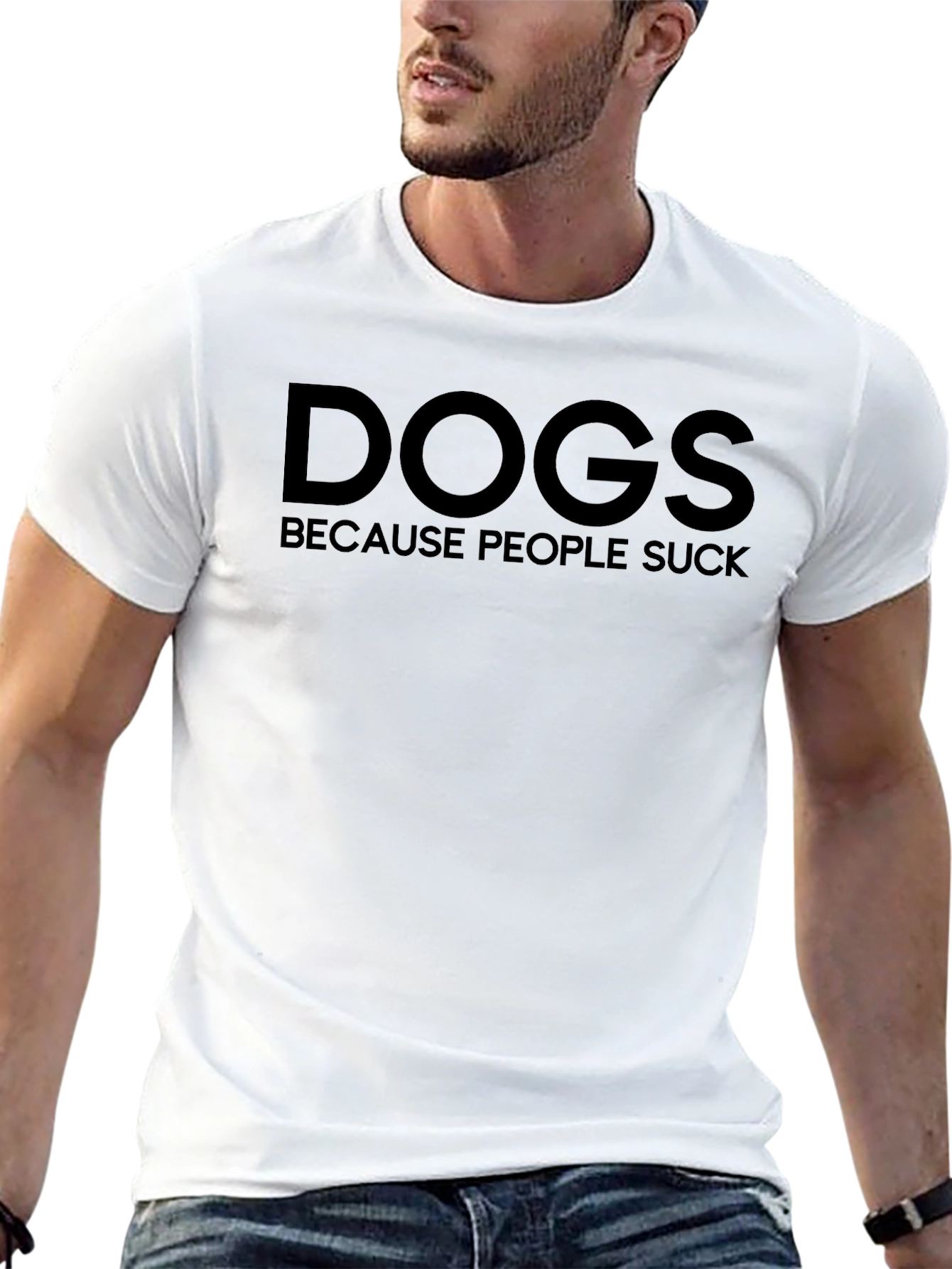 Dogs Because People Suck Graphic T-Shirt