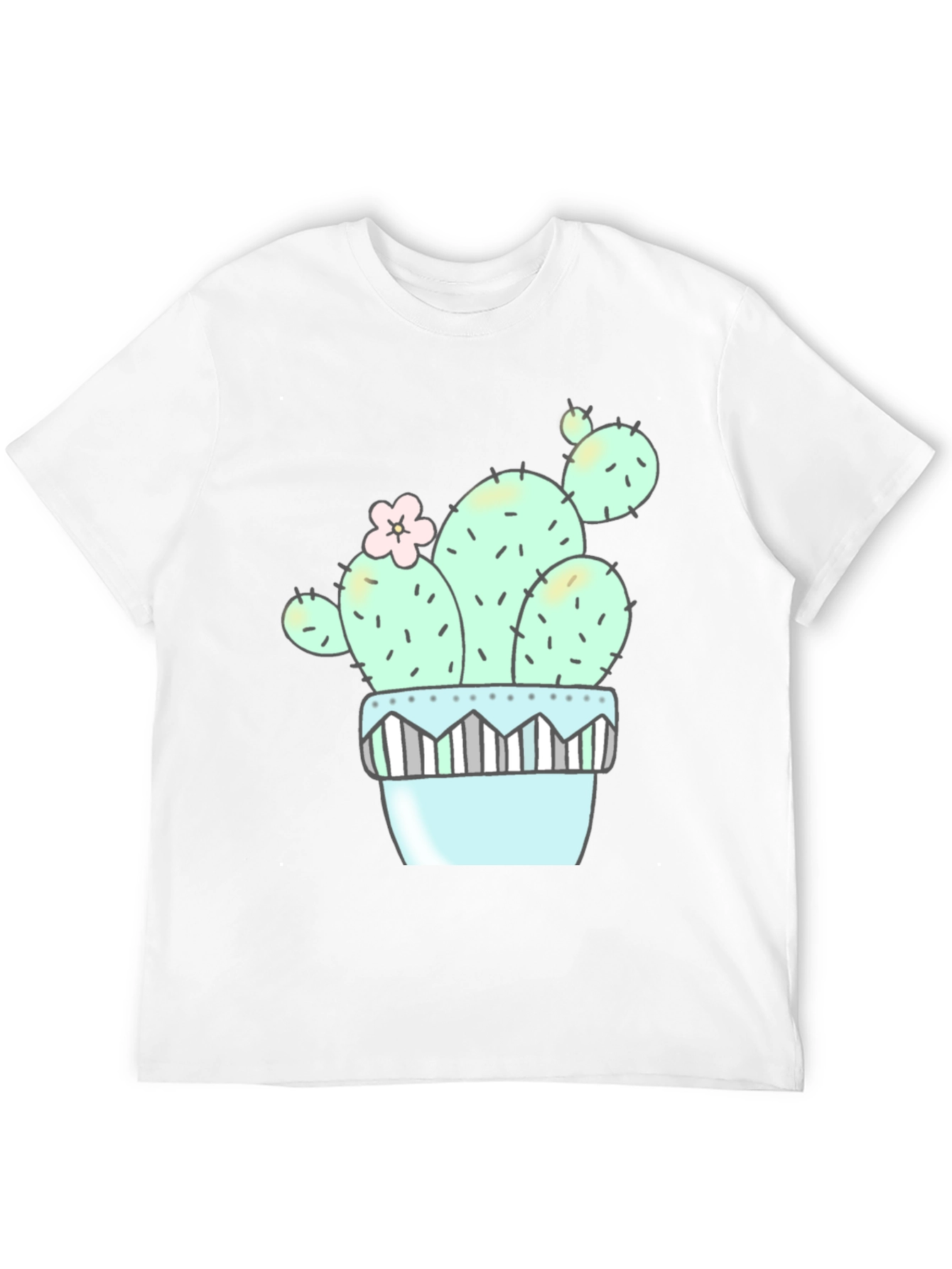 Cute Cactus Graphic Tee - Unisex Black T-Shirt