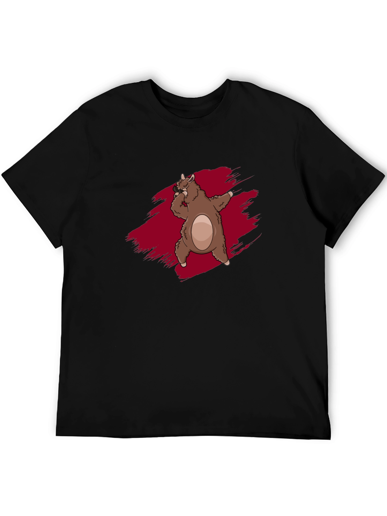 Funky Llama Dab Black T-Shirt