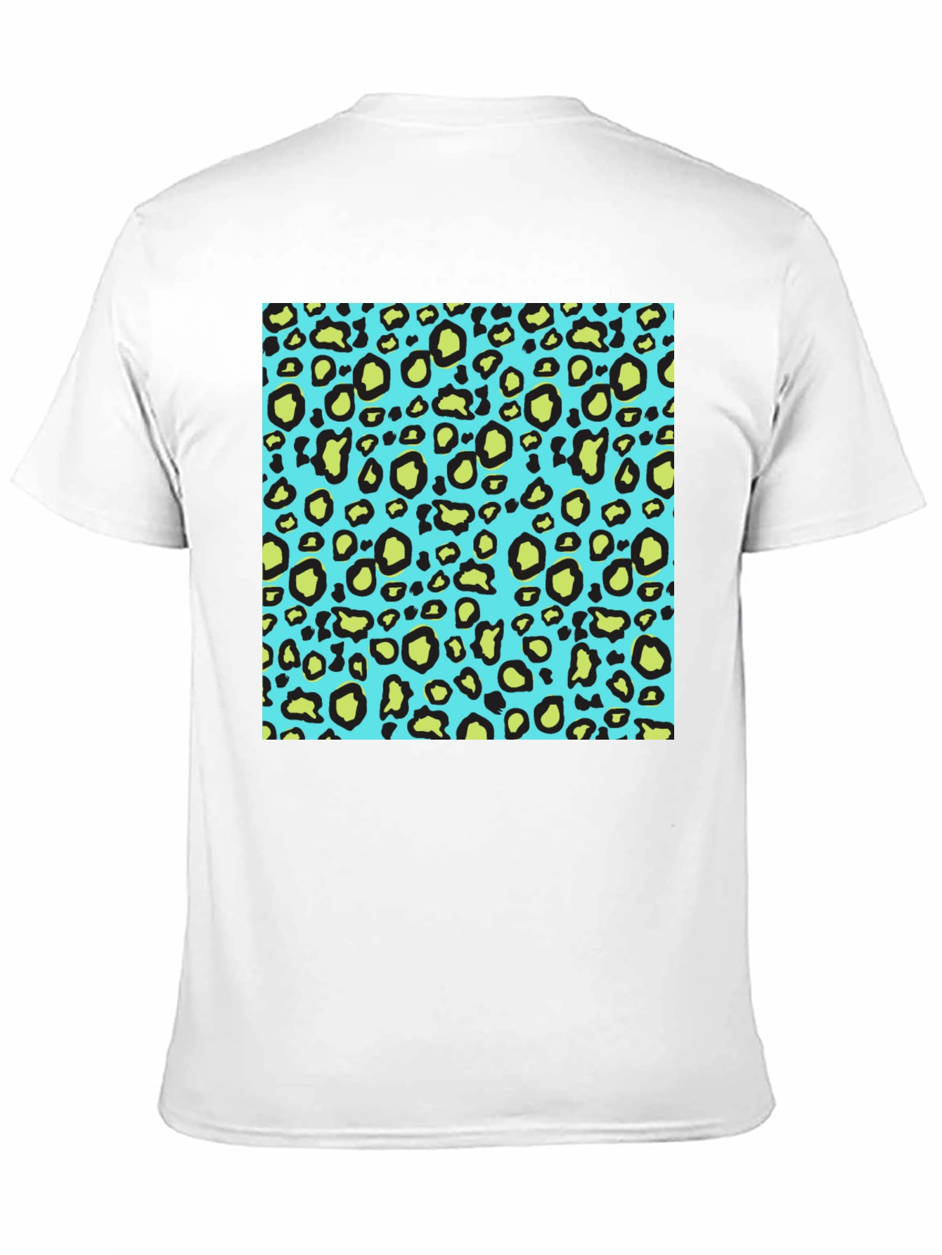 Leopard Print Crew Neck T-Shirt - Black