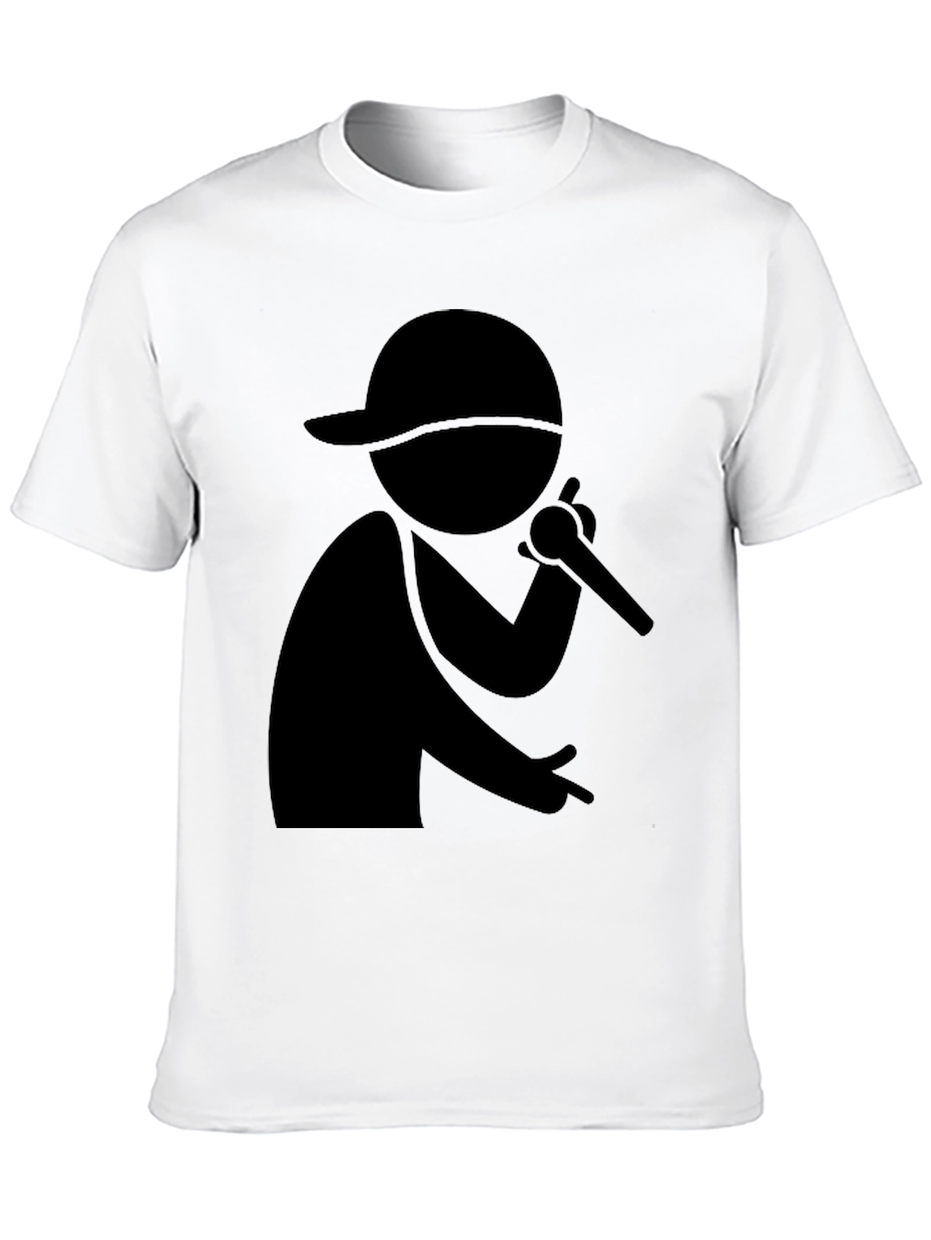 Rapper Silhouette Black T-Shirt
