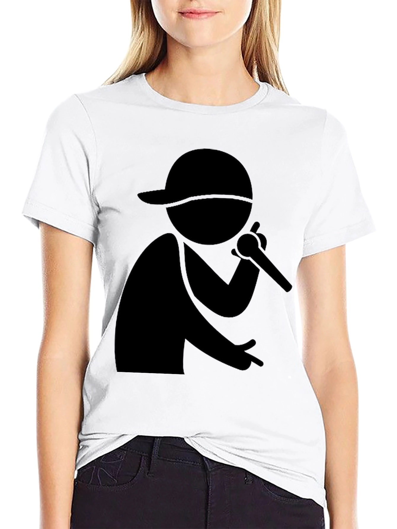 Rapper Silhouette Black T-Shirt
