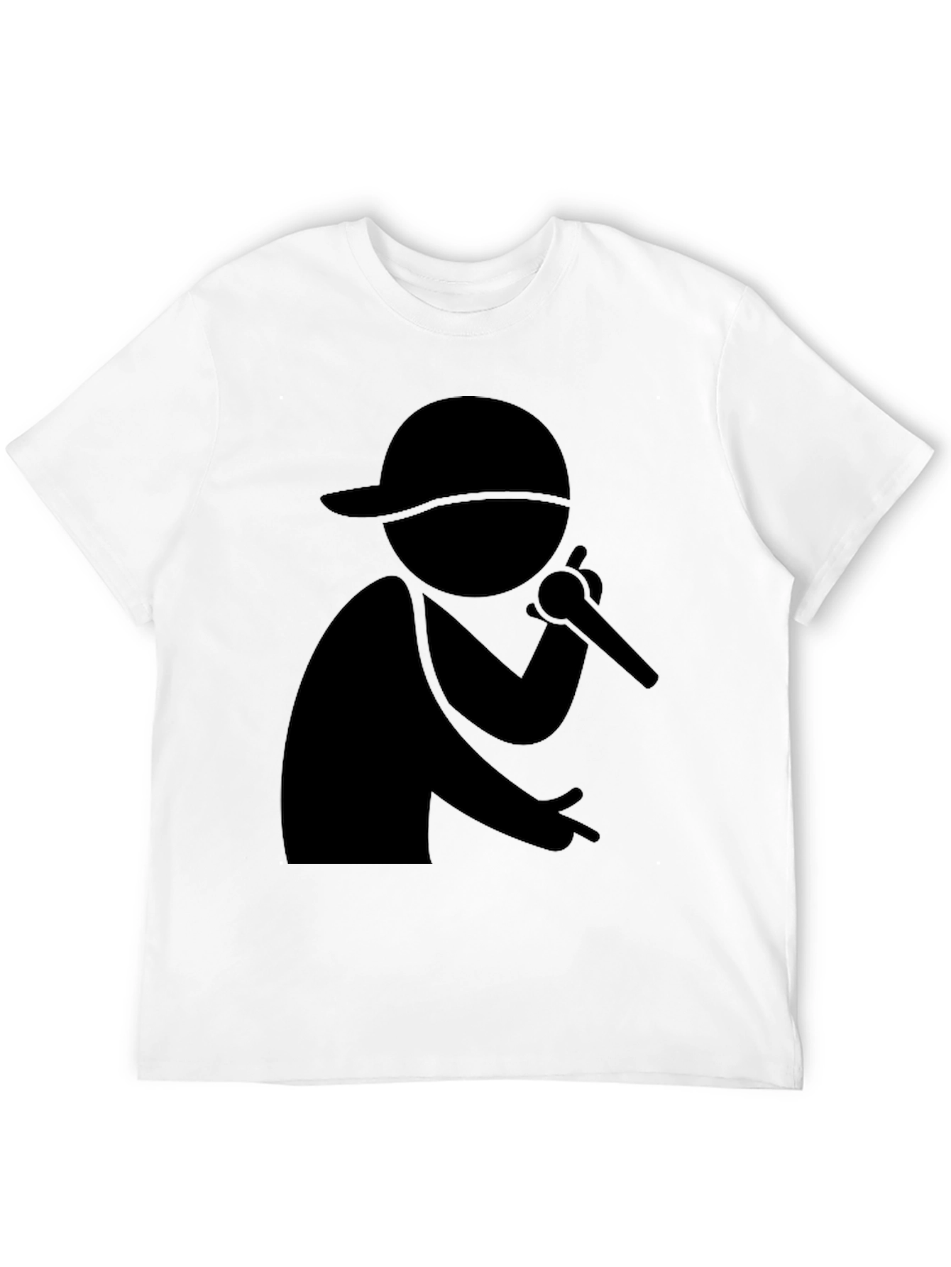 Rapper Silhouette Black T-Shirt