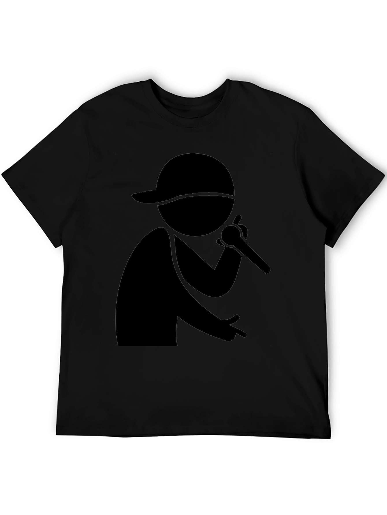 Rapper Silhouette Black T-Shirt