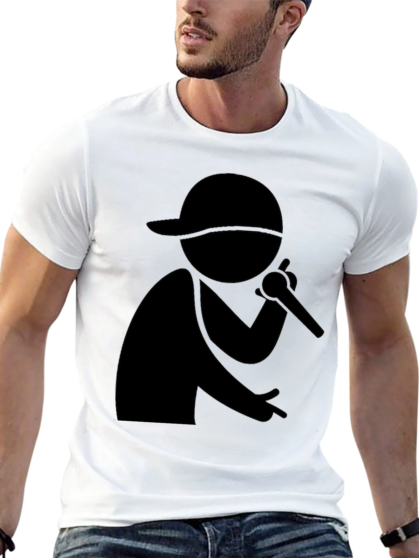 Rapper Silhouette Black T-Shirt