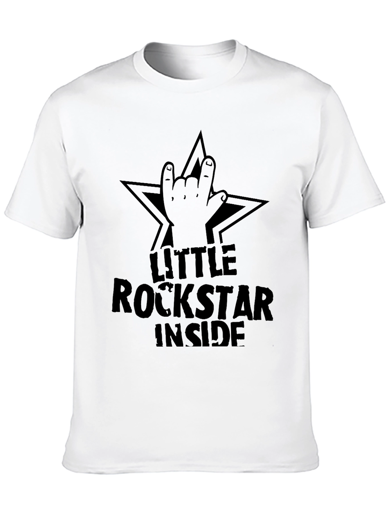 Little Rockstar Inside Black Graphic T-Shirt