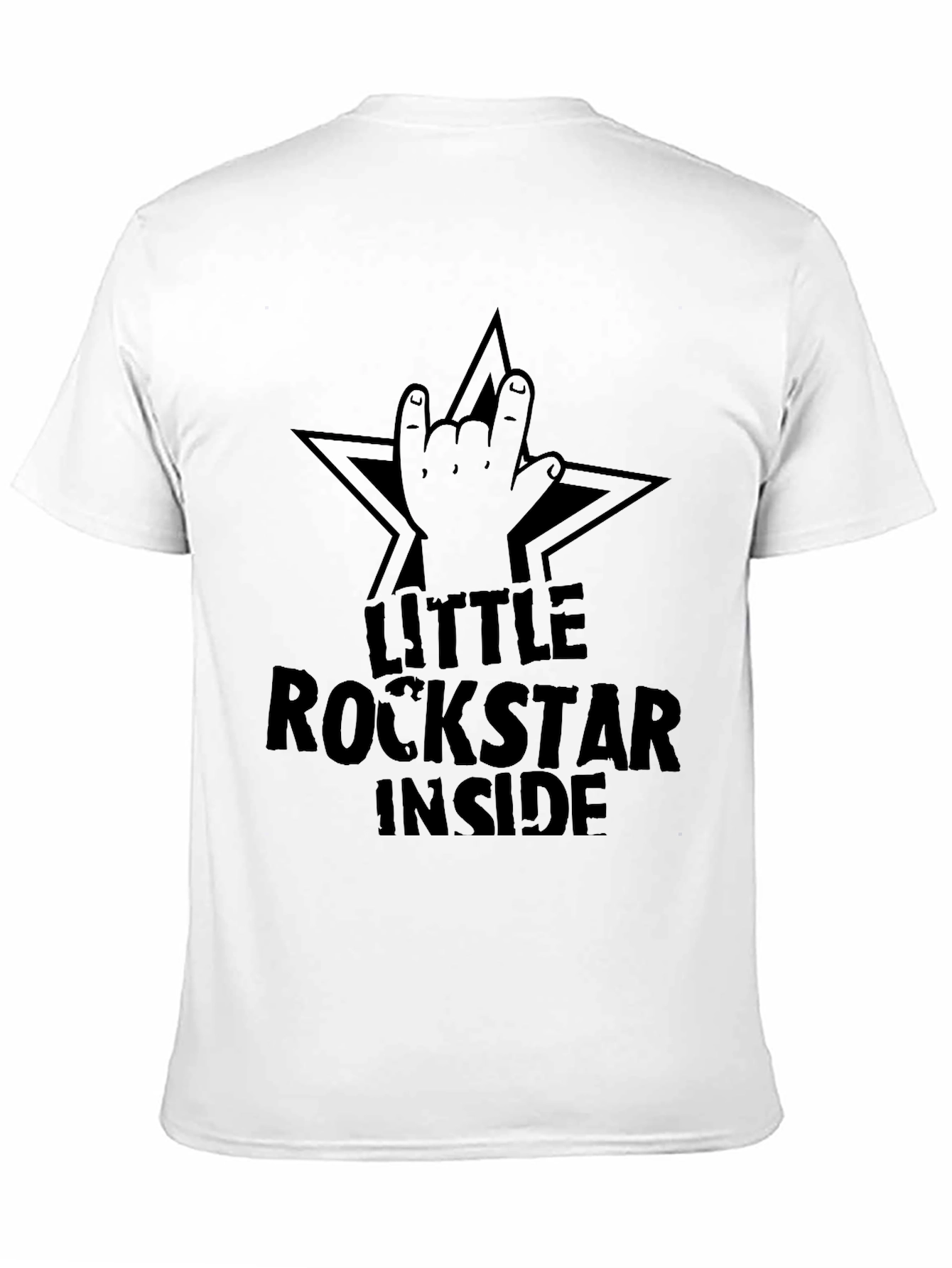 Little Rockstar Inside Black Graphic T-Shirt