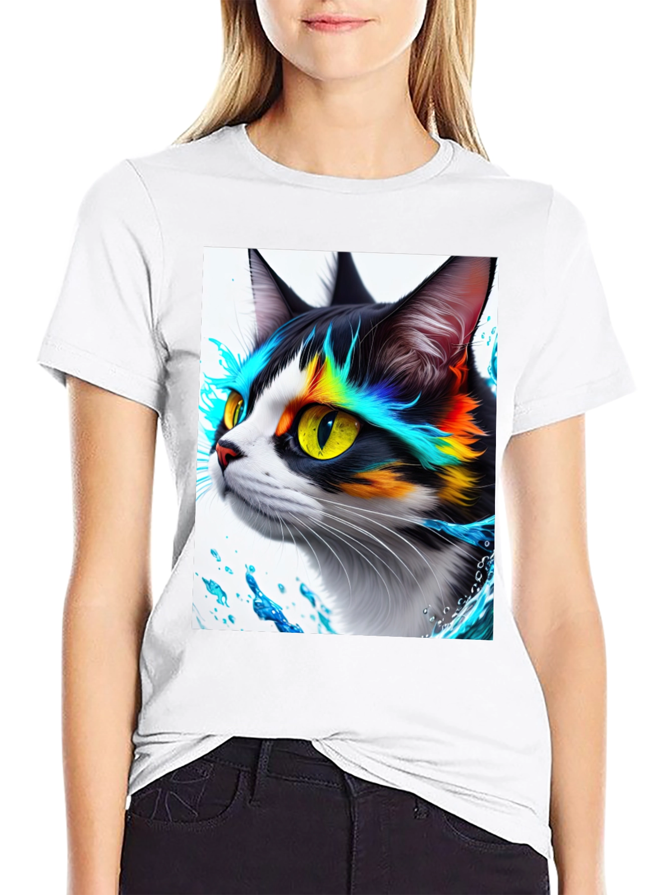 Rainbow Cat T-Shirt - Unique Graphic Tee