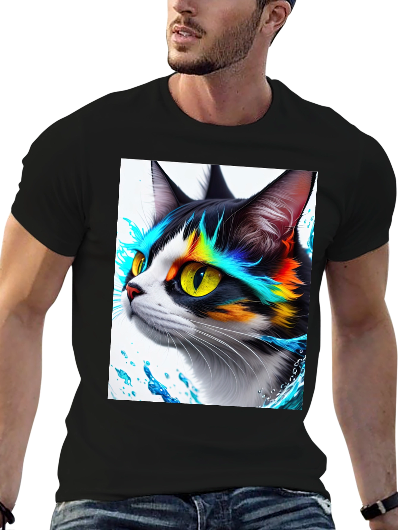 Rainbow Cat T-Shirt - Unique Graphic Tee