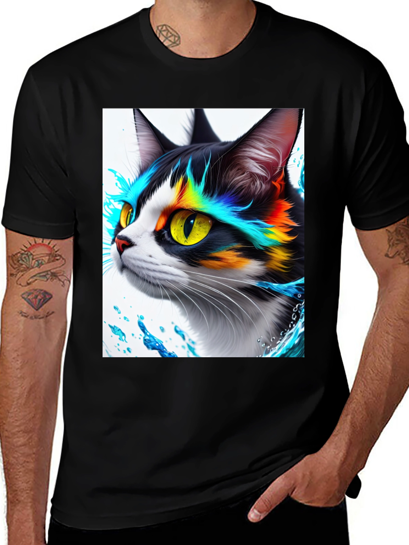 Rainbow Cat T-Shirt - Unique Graphic Tee