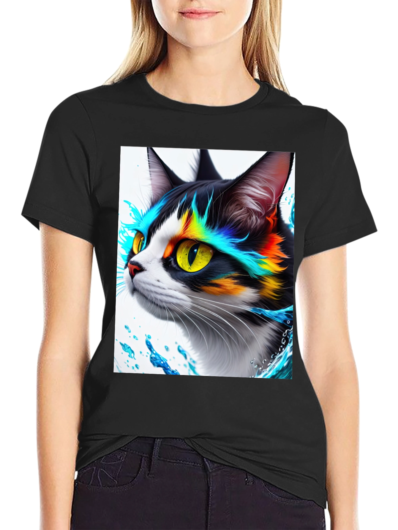 Rainbow Cat T-Shirt - Unique Graphic Tee