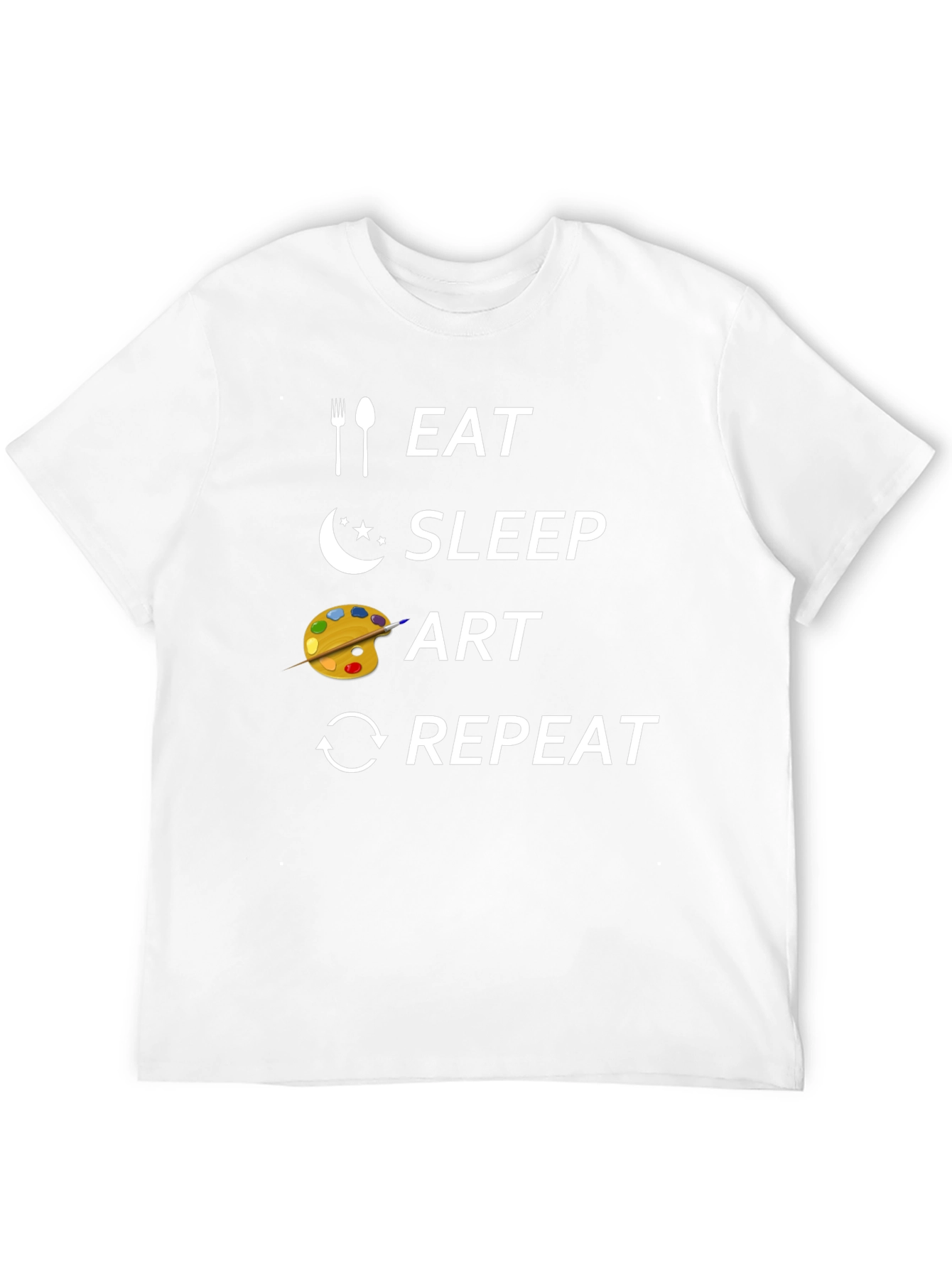 Eat Sleep Art Repeat Graphic T-Shirt