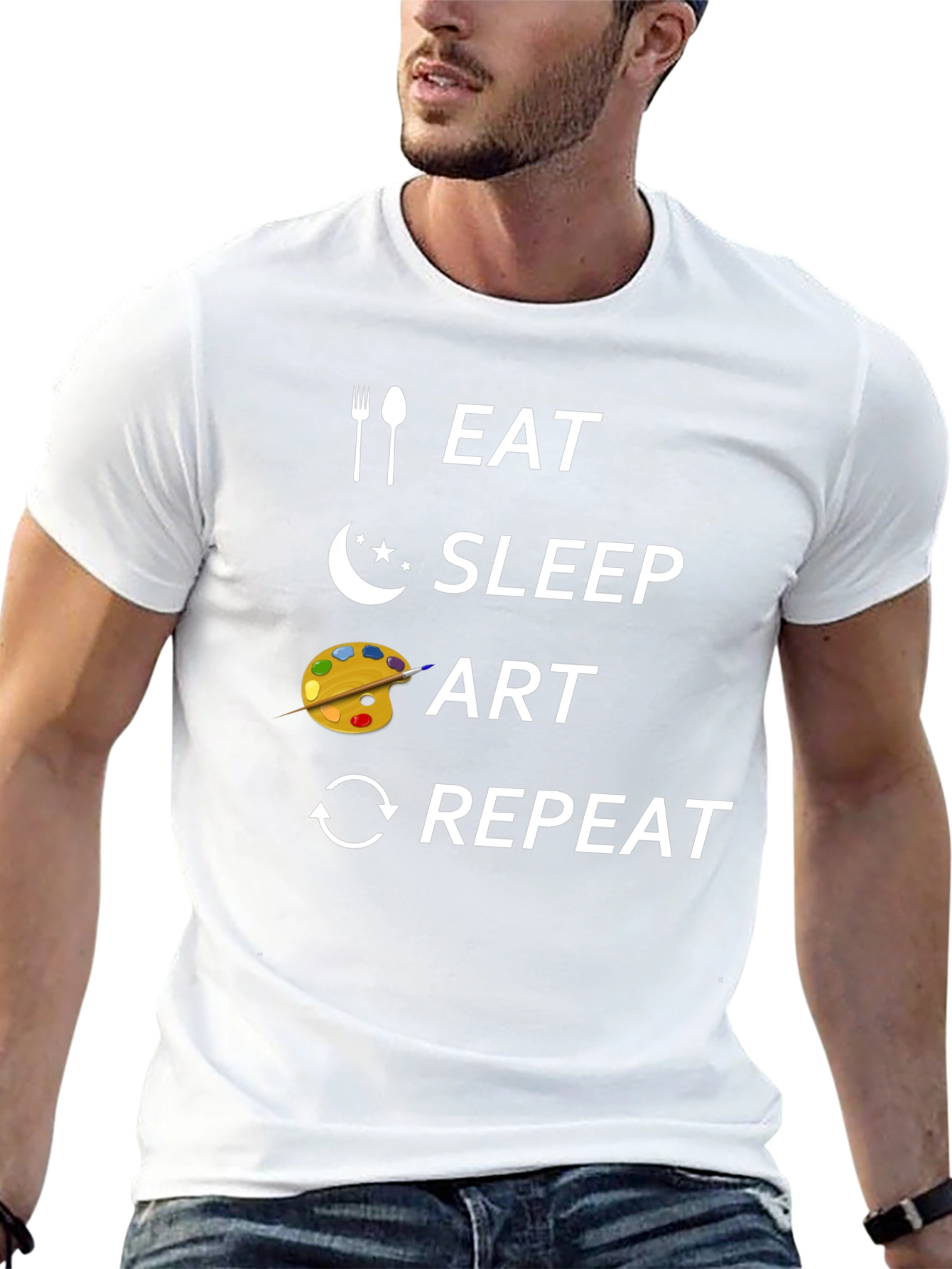 Eat Sleep Art Repeat Graphic T-Shirt