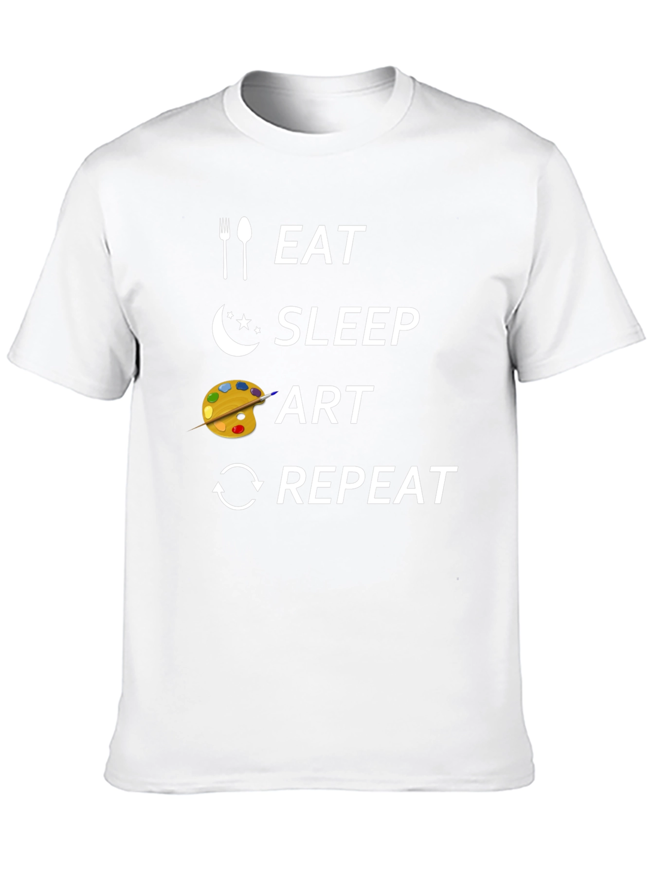 Eat Sleep Art Repeat Graphic T-Shirt