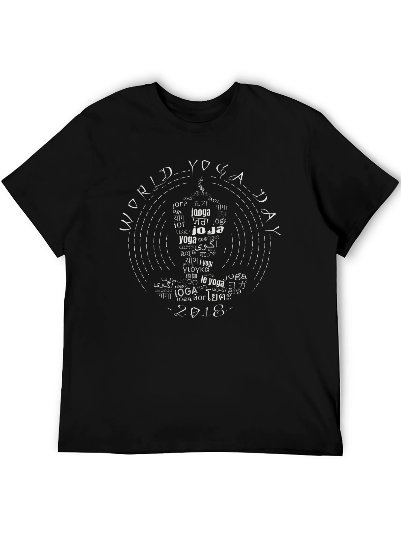World Yoga Day 2018 Black T-Shirt