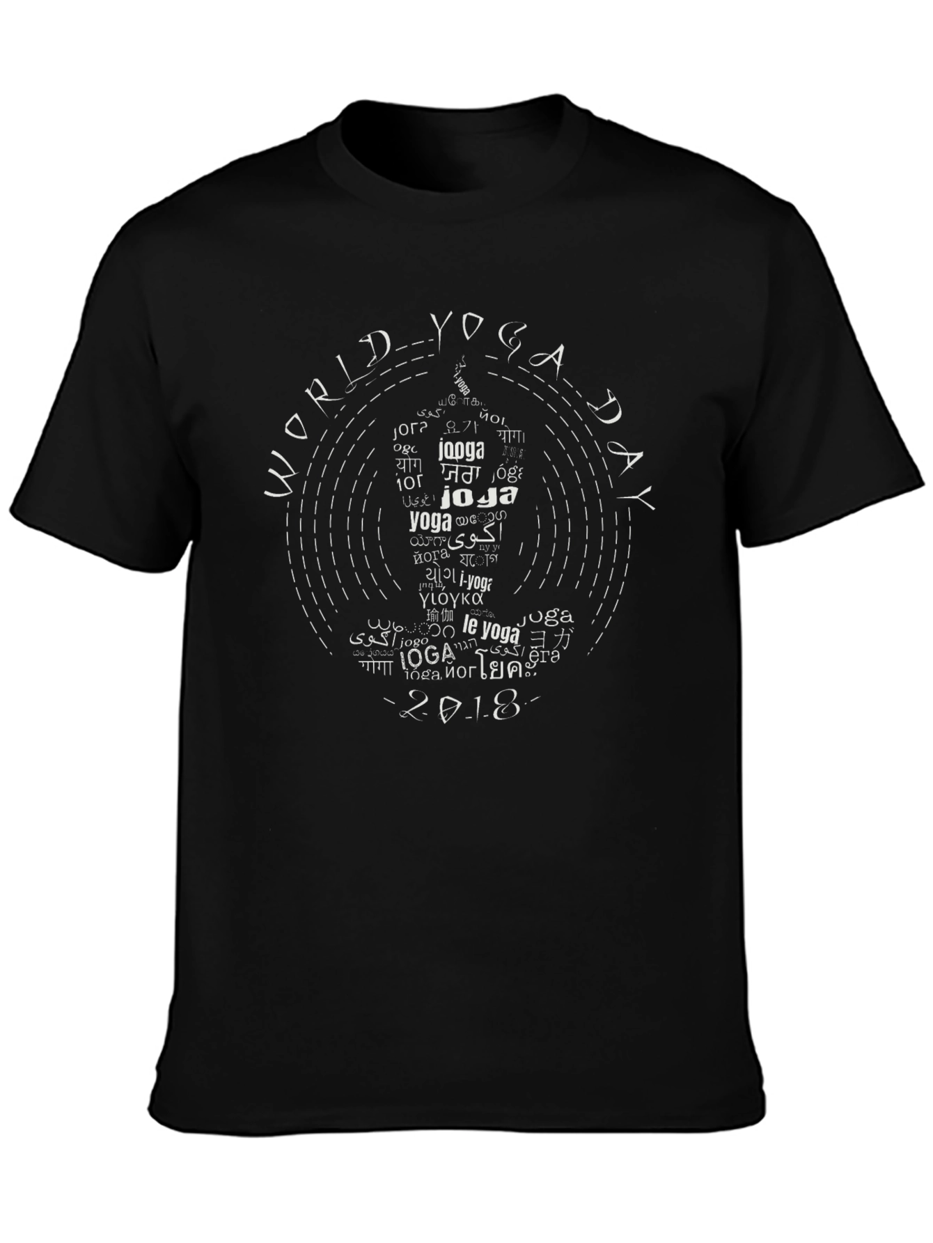 World Yoga Day 2018 Black T-Shirt