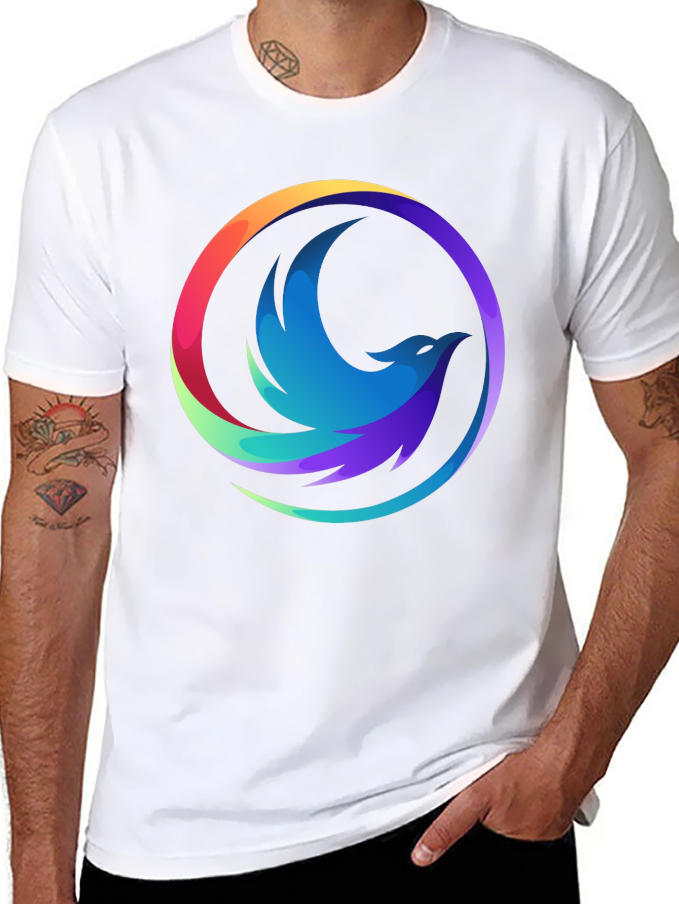 Phoenix Graphic Black T-Shirt - Cool Design