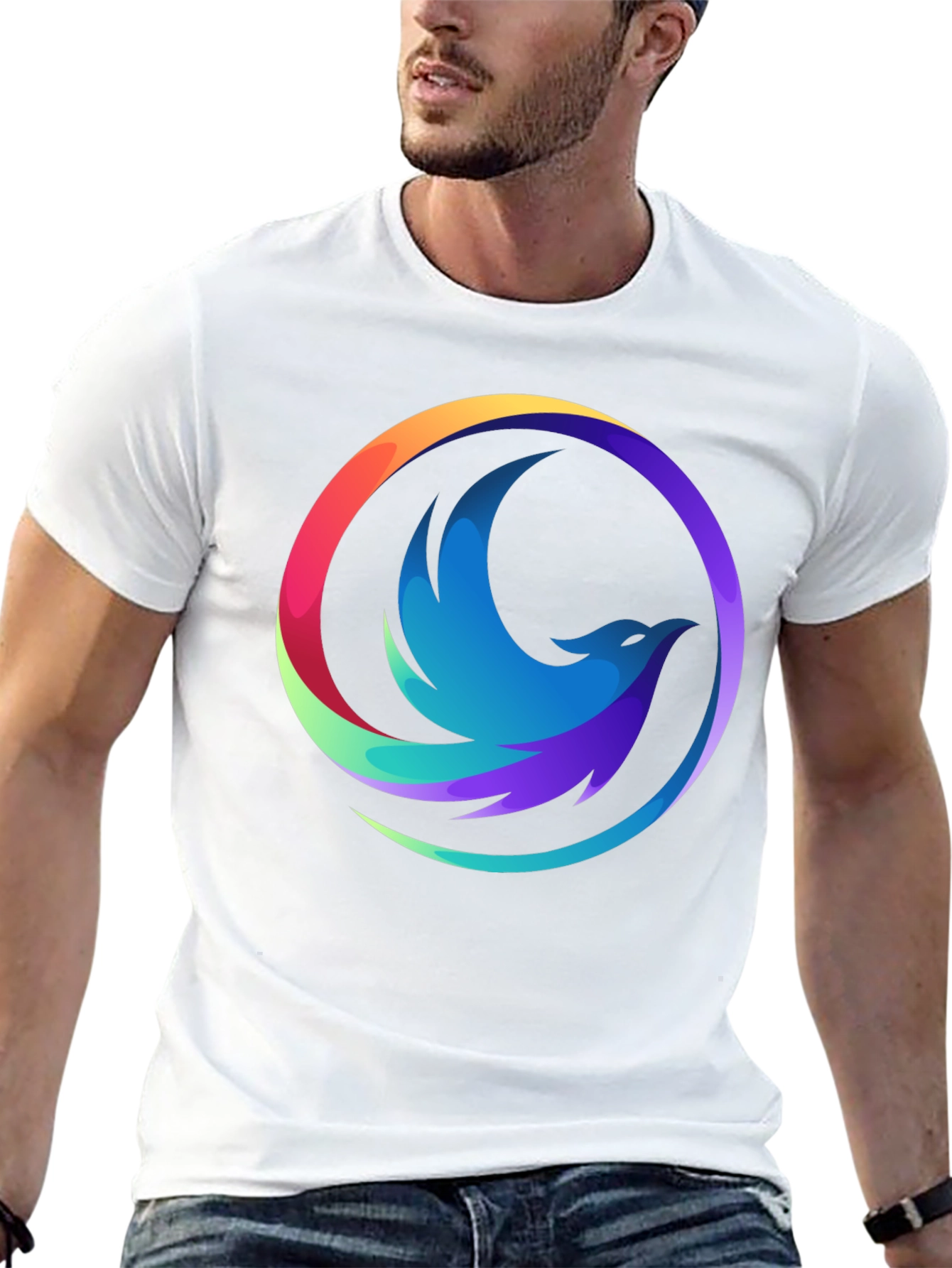 Phoenix Graphic Black T-Shirt - Cool Design