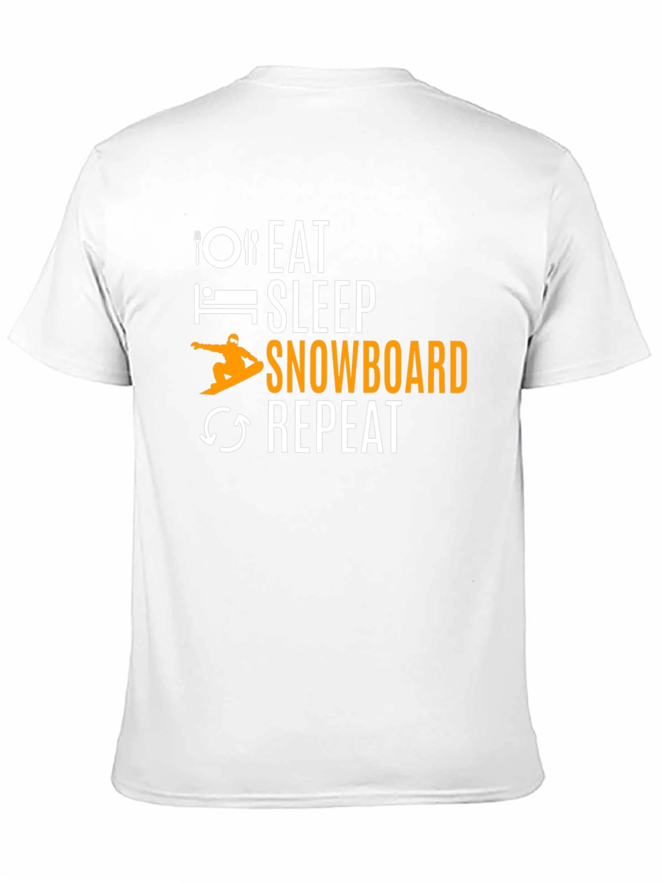 Eat Sleep Snowboard Repeat Graphic Tee - Black