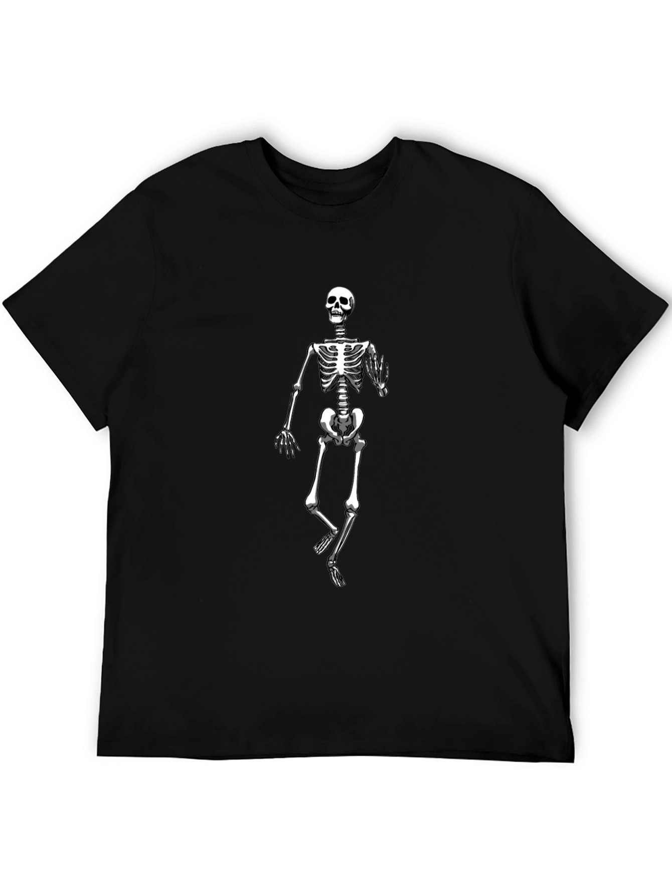 Skeleton Graphic Print Black T-Shirt