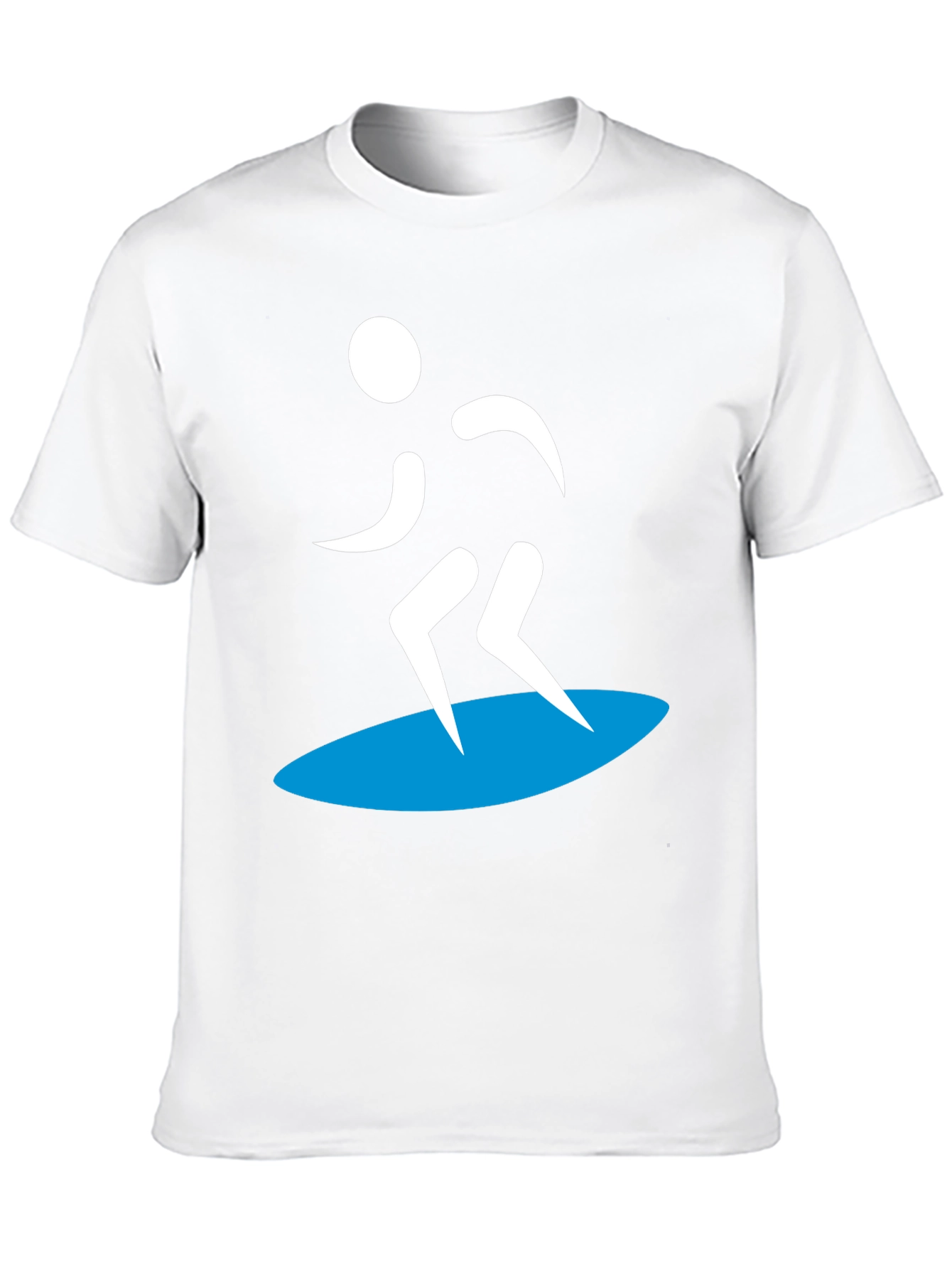 Surfer Silhouette Graphic Tee - Black