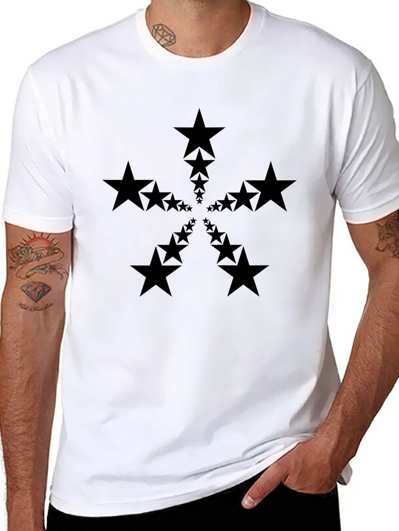 Starburst Black T-Shirt - Modern Graphic Tee