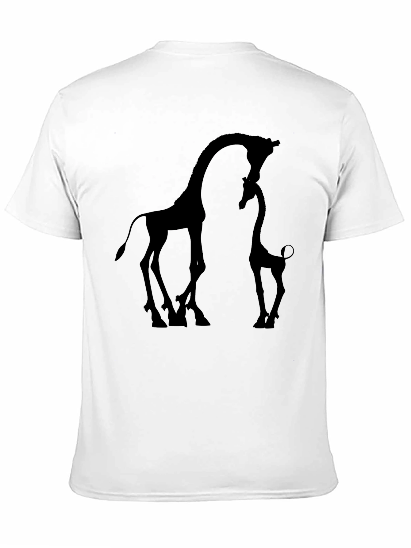 Giraffe Silhouette Graphic Tee - Black