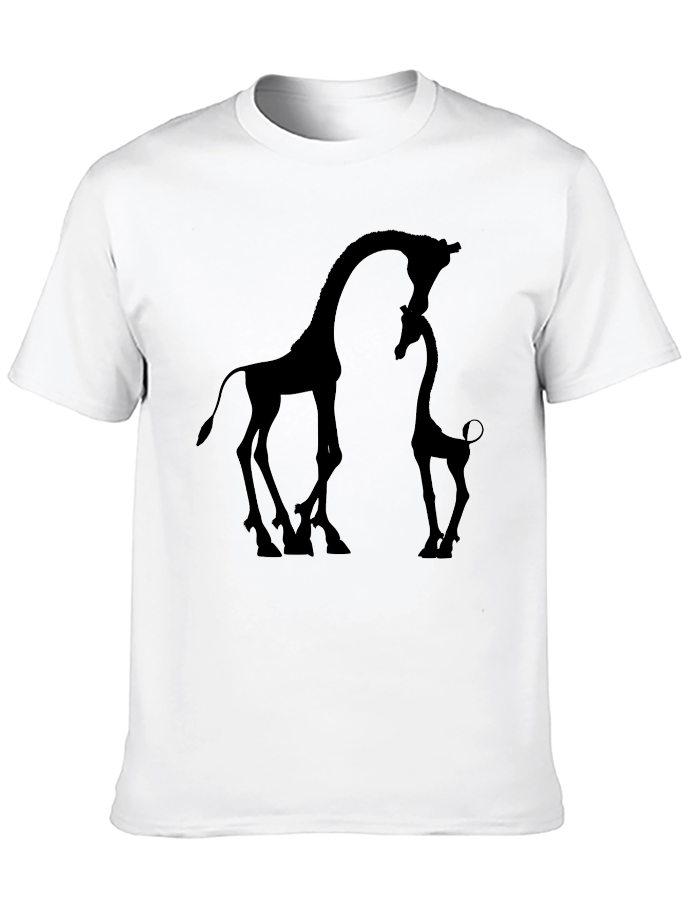 Giraffe Silhouette Graphic Tee - Black