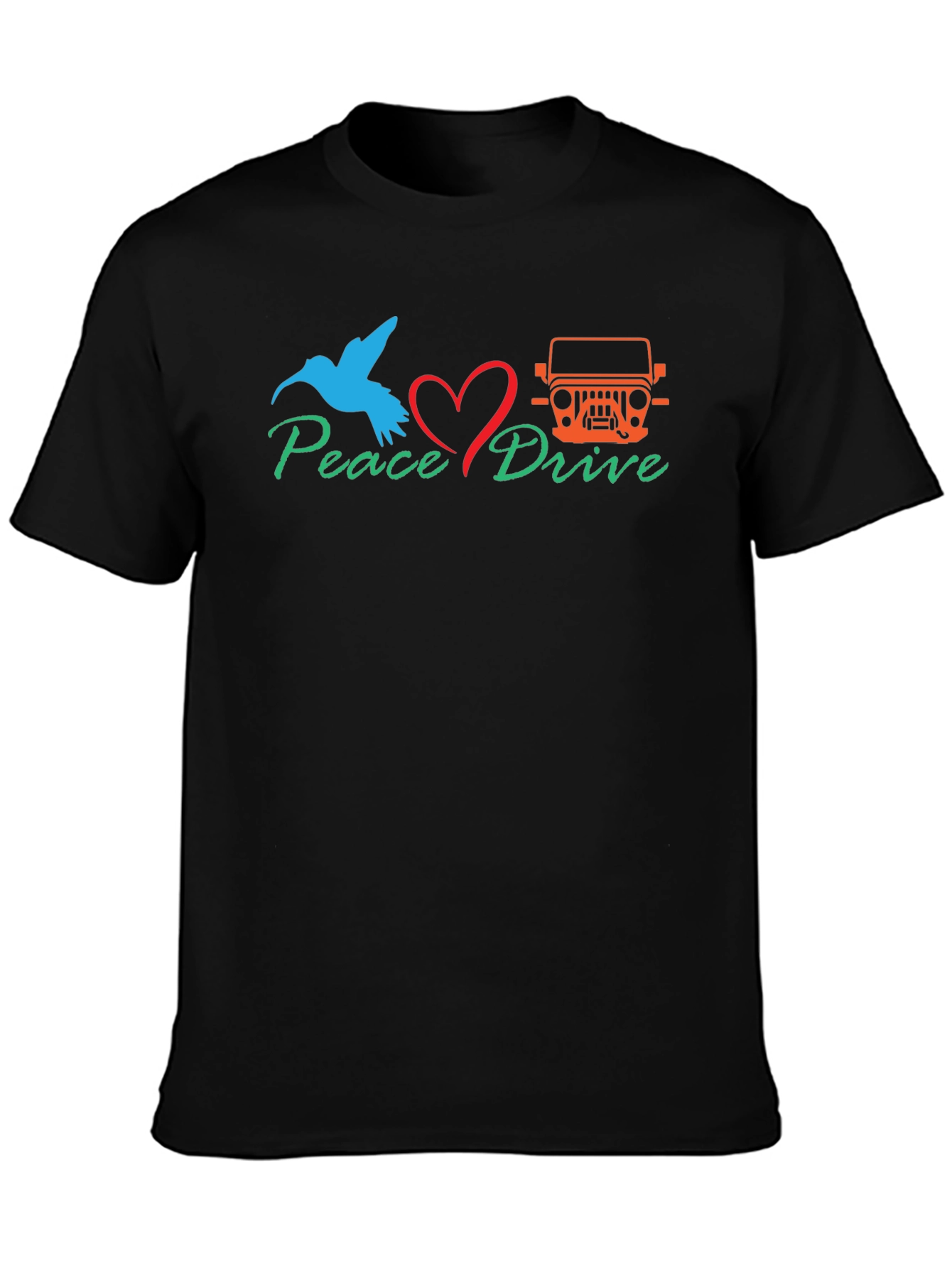 Peace Drive T-Shirt - Bird Love Jeep Graphic