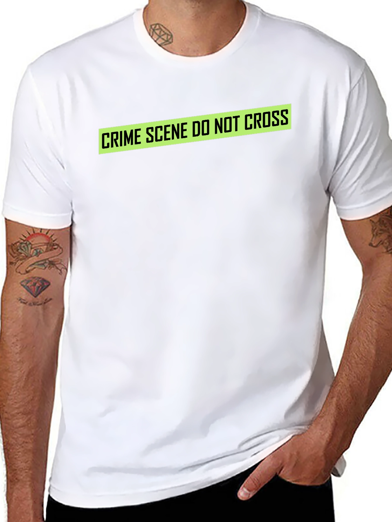 Crime Scene Do Not Cross T-Shirt - Black