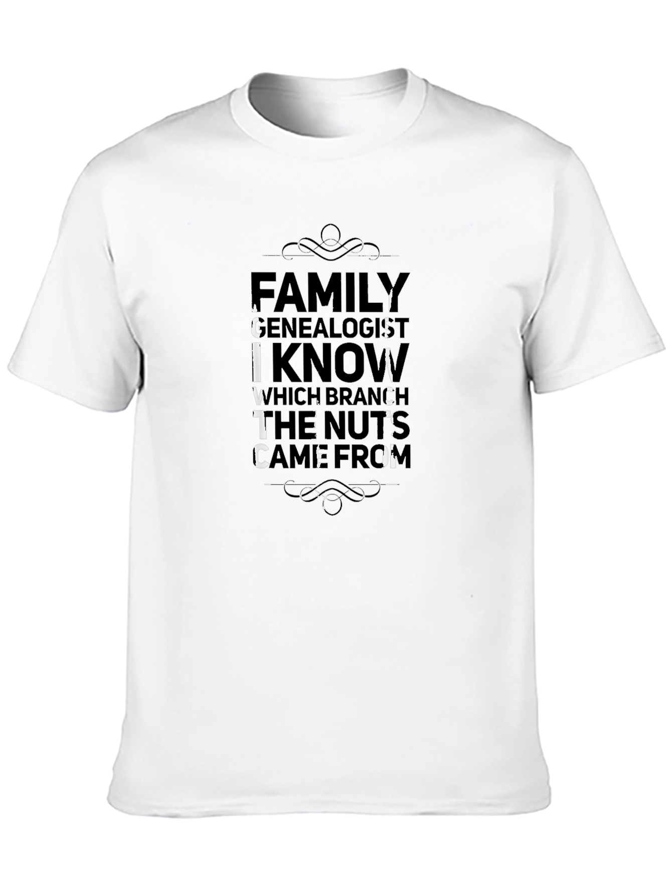 Family Genealogist Funny Black T-Shirt