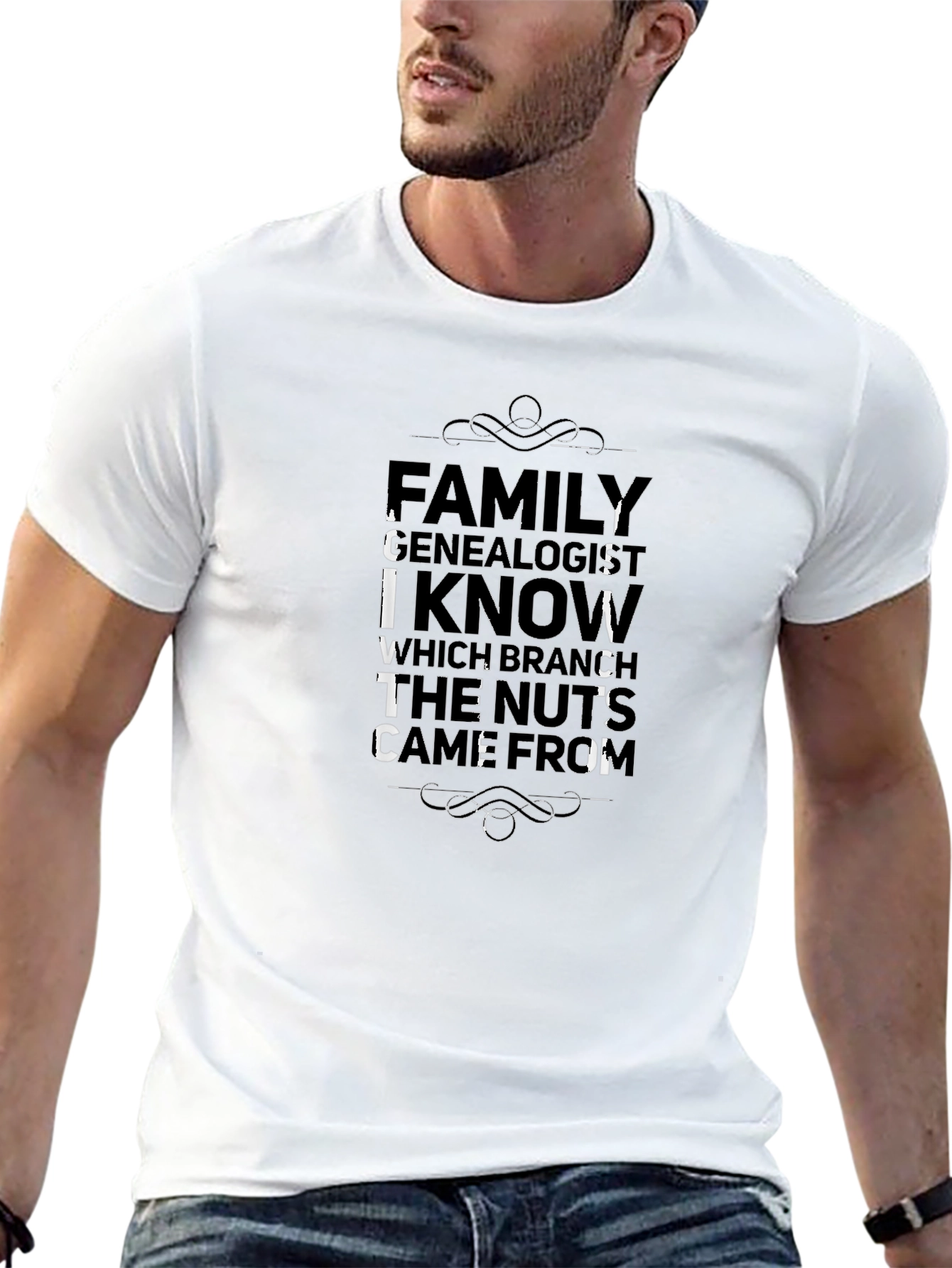 Family Genealogist Funny Black T-Shirt