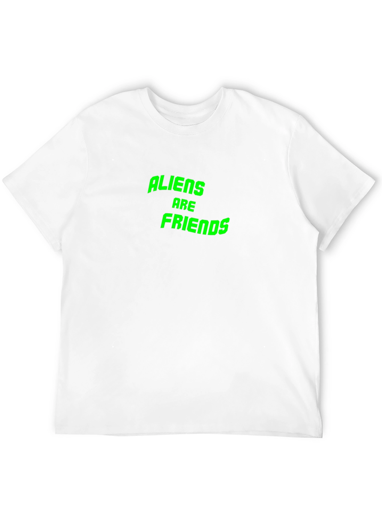 Aliens Are Friends Graphic T-Shirt - Black Cotton Tee